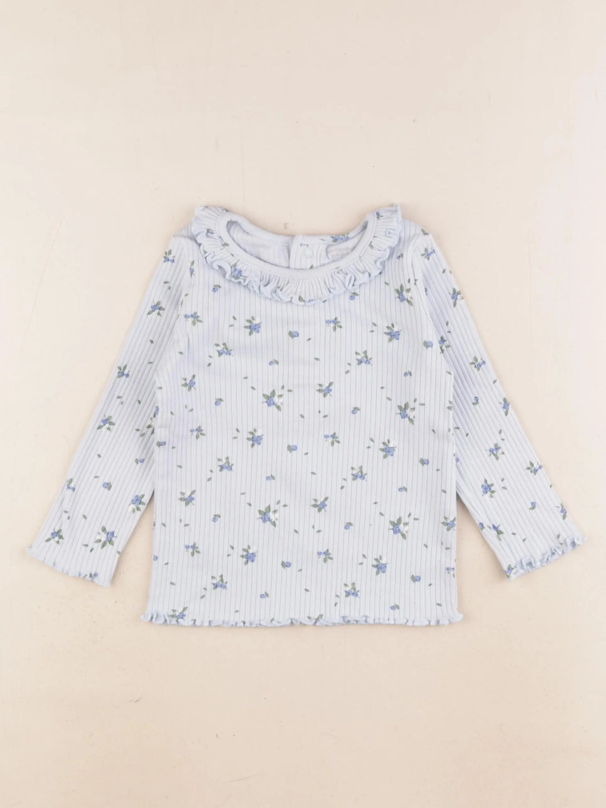 Vertbaudet - tee-shirt bleu - 12 mois