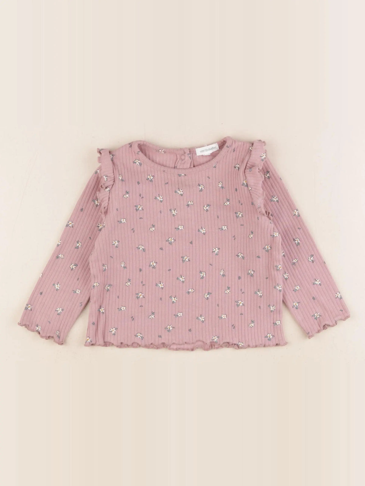 Vertbaudet - tee-shirt rose - 12 mois