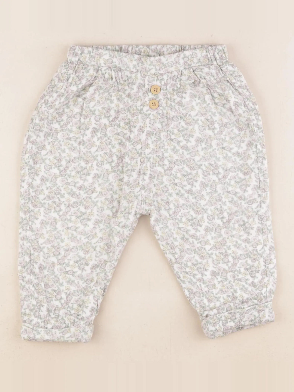 Vertbaudet - pantalon doublé multicolore - 18 mois
