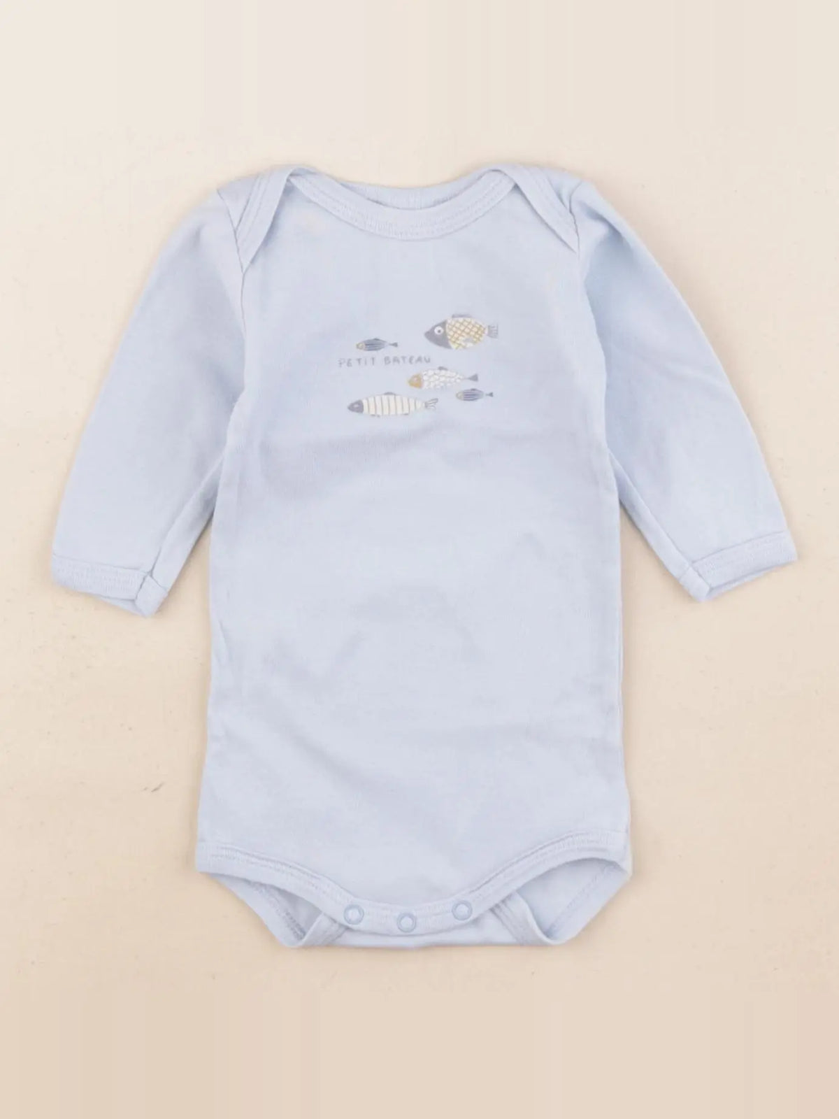 Petit Bateau - body bleu - 3 mois