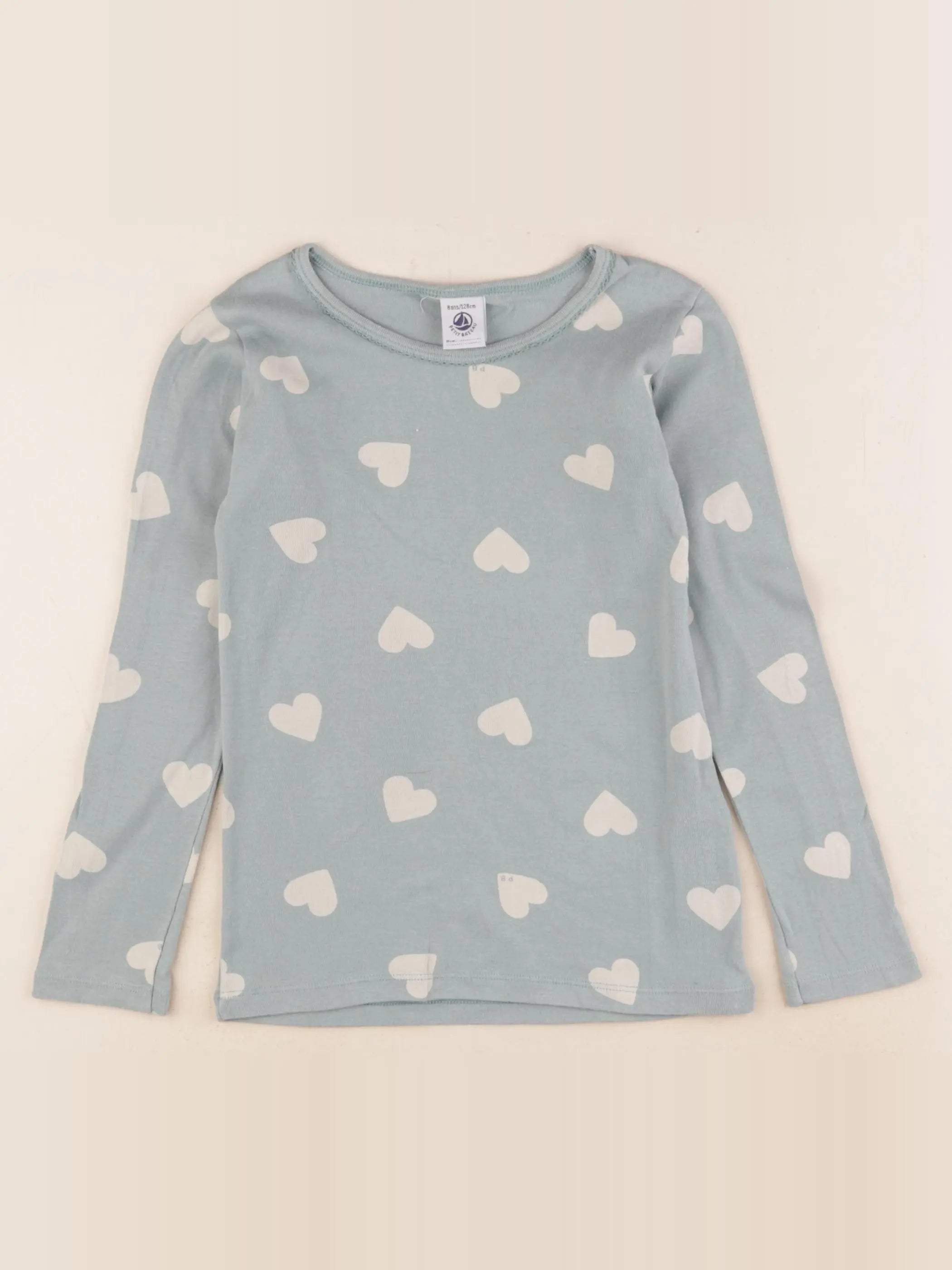 Petit Bateau - maillot de corps bleu - 8 ans