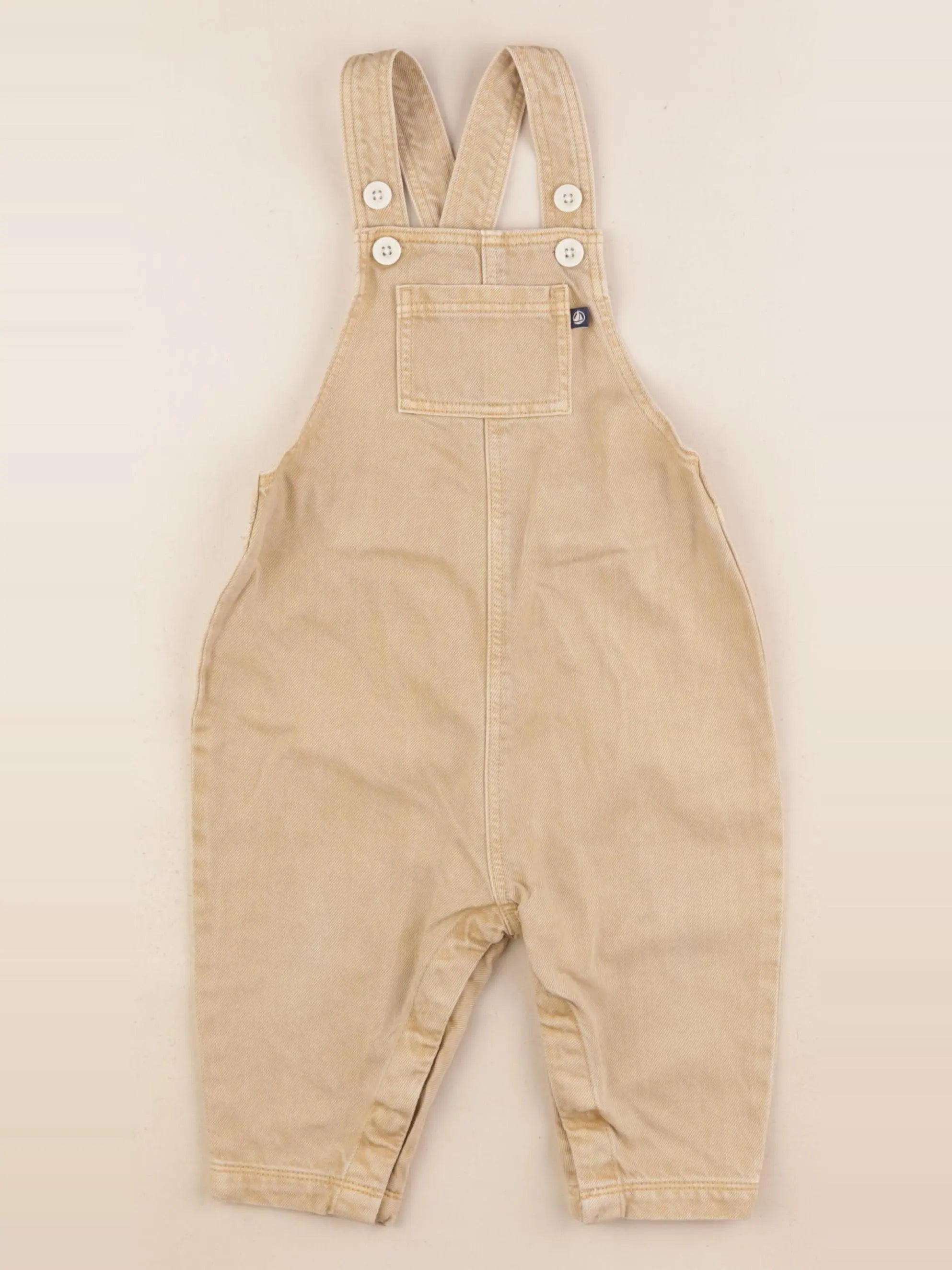 Petit Bateau - salopette beige - 18 mois
