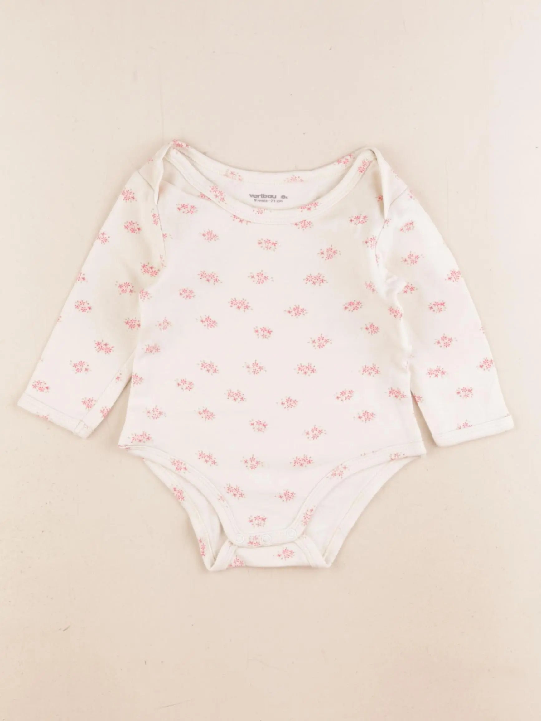 Vertbaudet - body beige - 9 mois