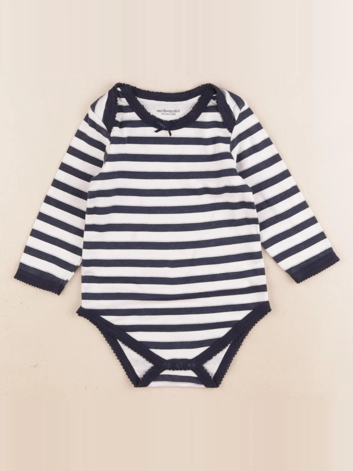Vertbaudet - body bleu - 12 mois
