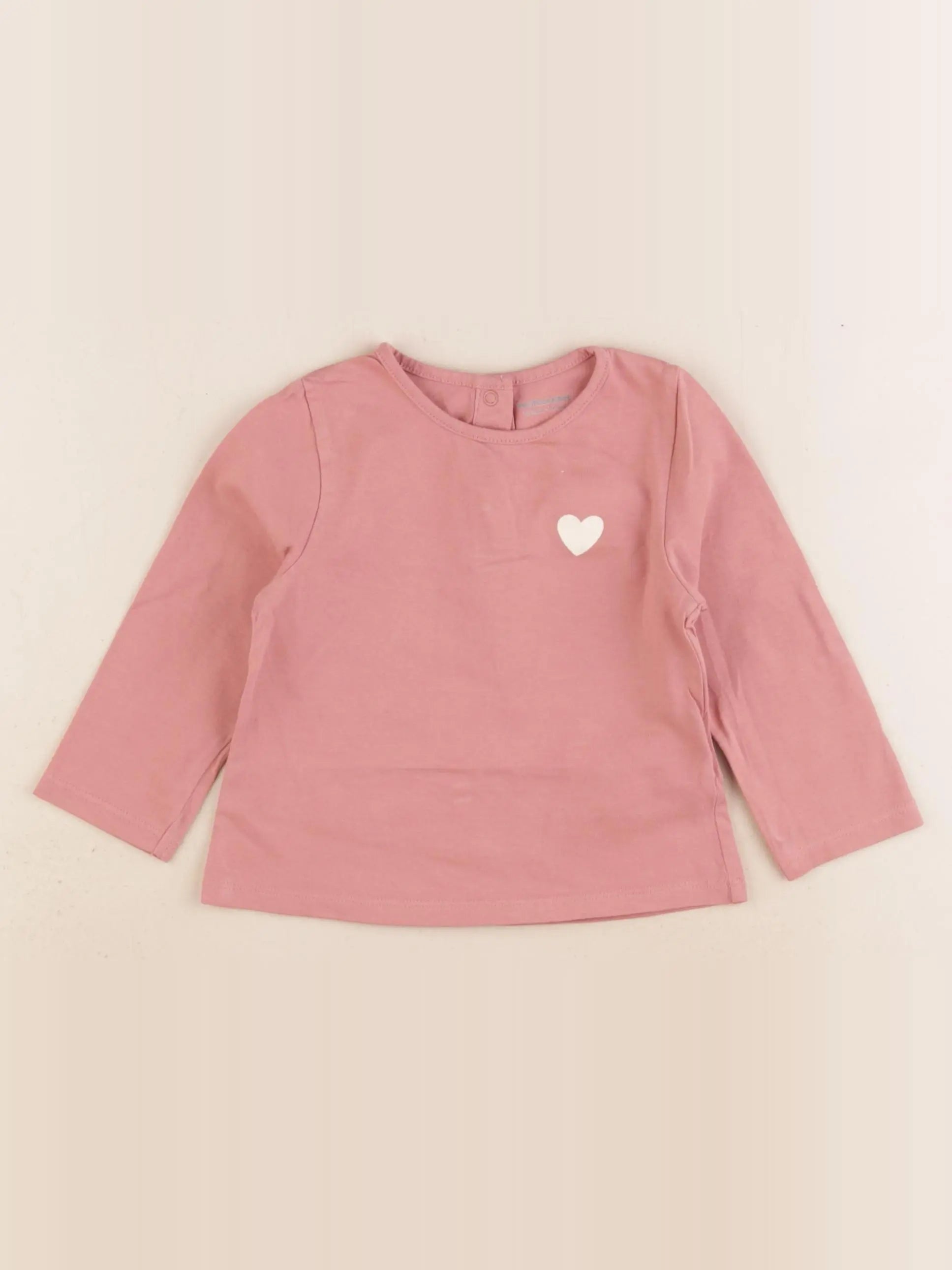 Vertbaudet - tee-shirt rose - 12 mois
