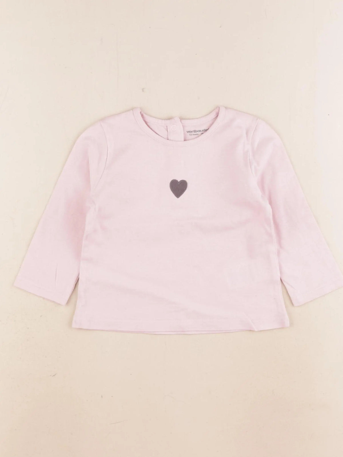 Vertbaudet - tee-shirt rose - 12 mois