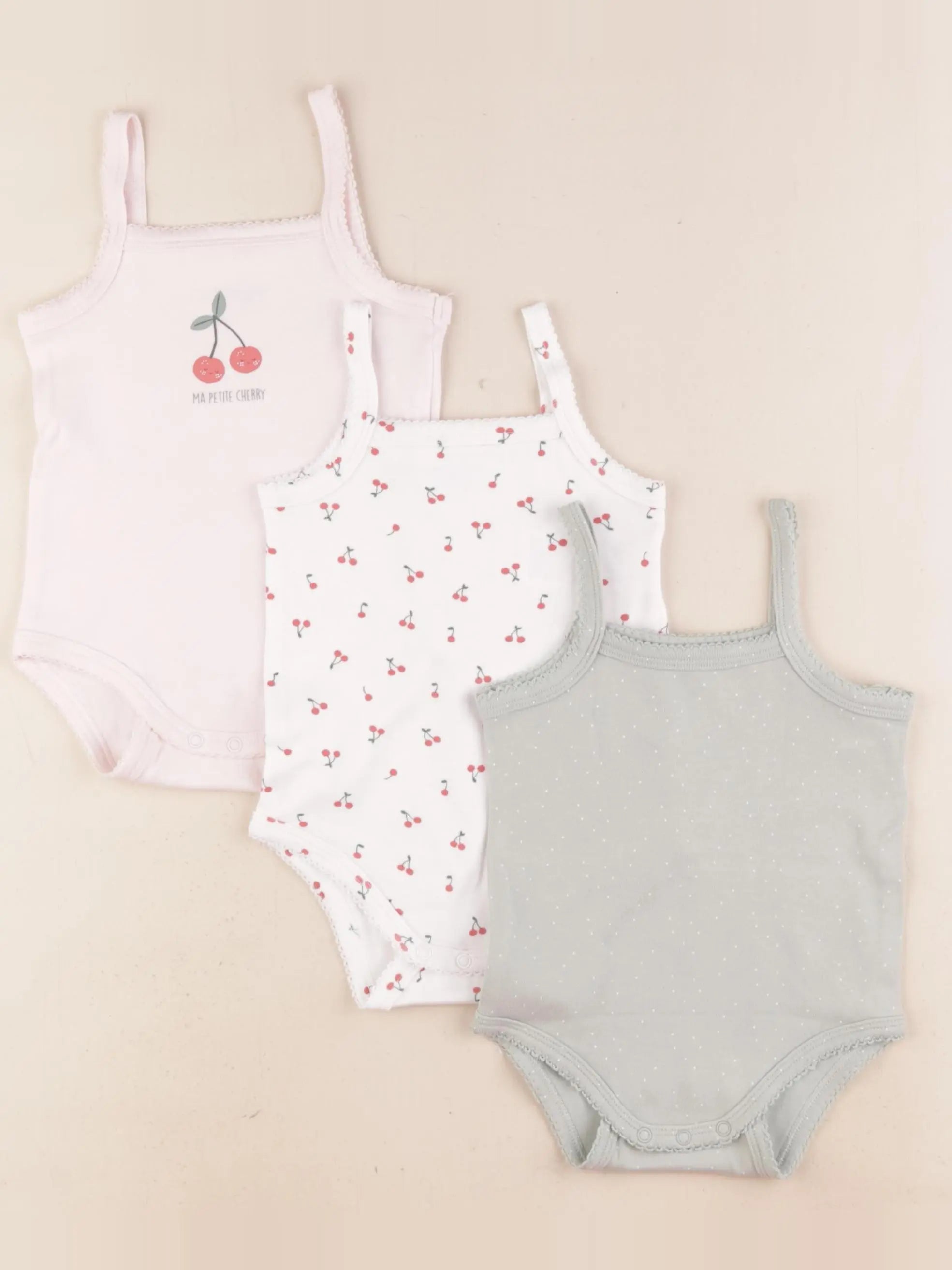 Vertbaudet - lot de 3 bodies en coton multicolore - 12 mois