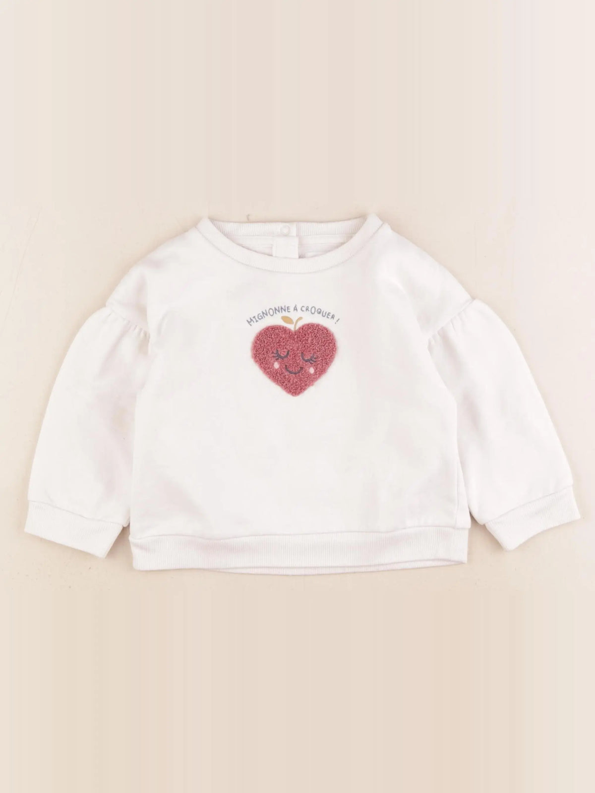Vertbaudet - sweat beige - 18 mois