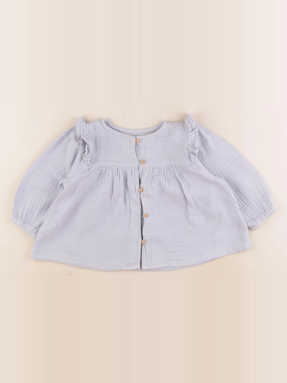 Vertbaudet - blouse bleu - 12 mois