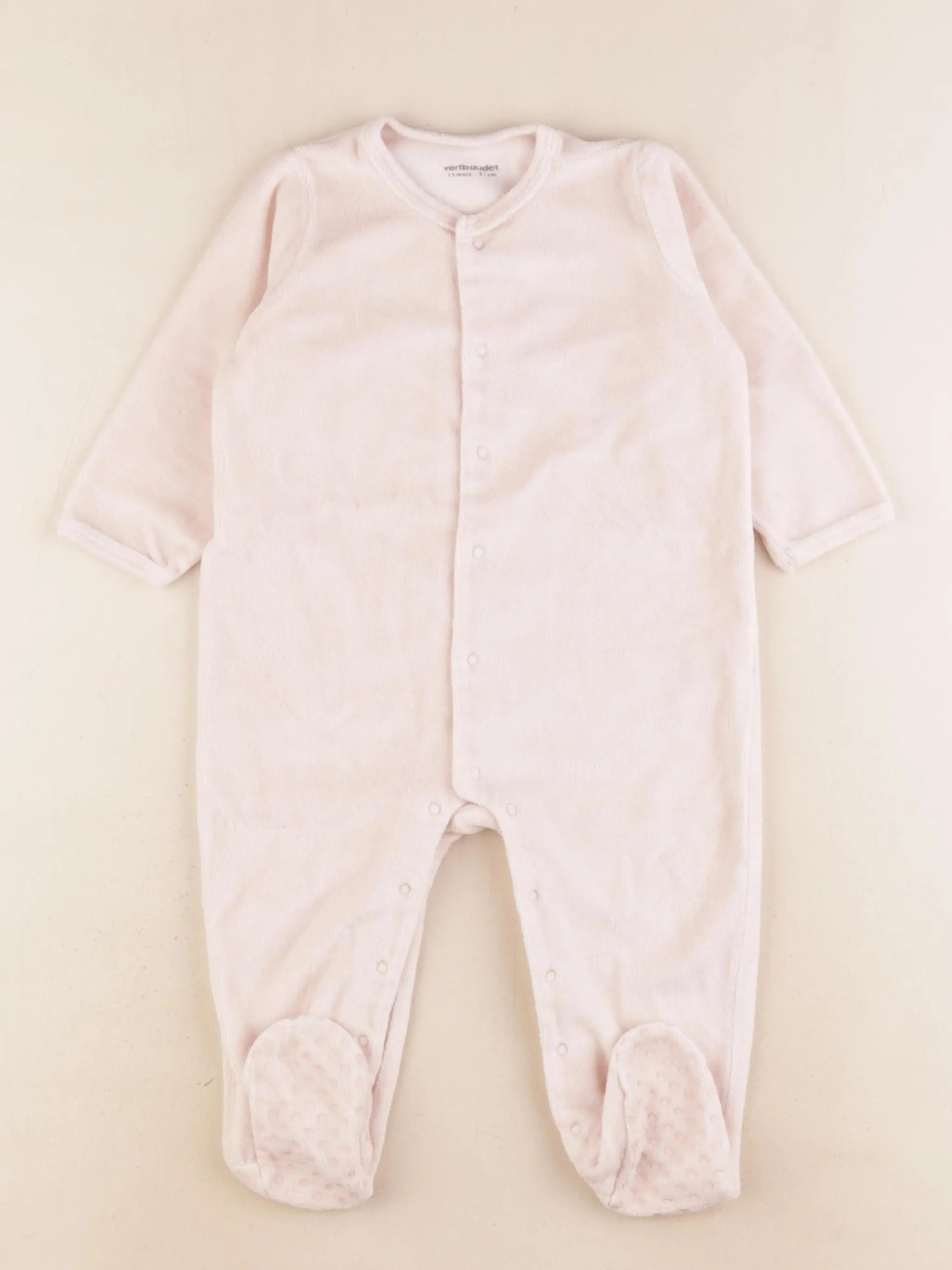 Vertbaudet - pyjama velours rose - 18 mois