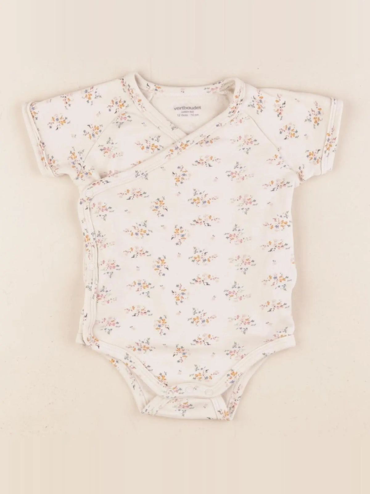 Vertbaudet - body beige - 12 mois