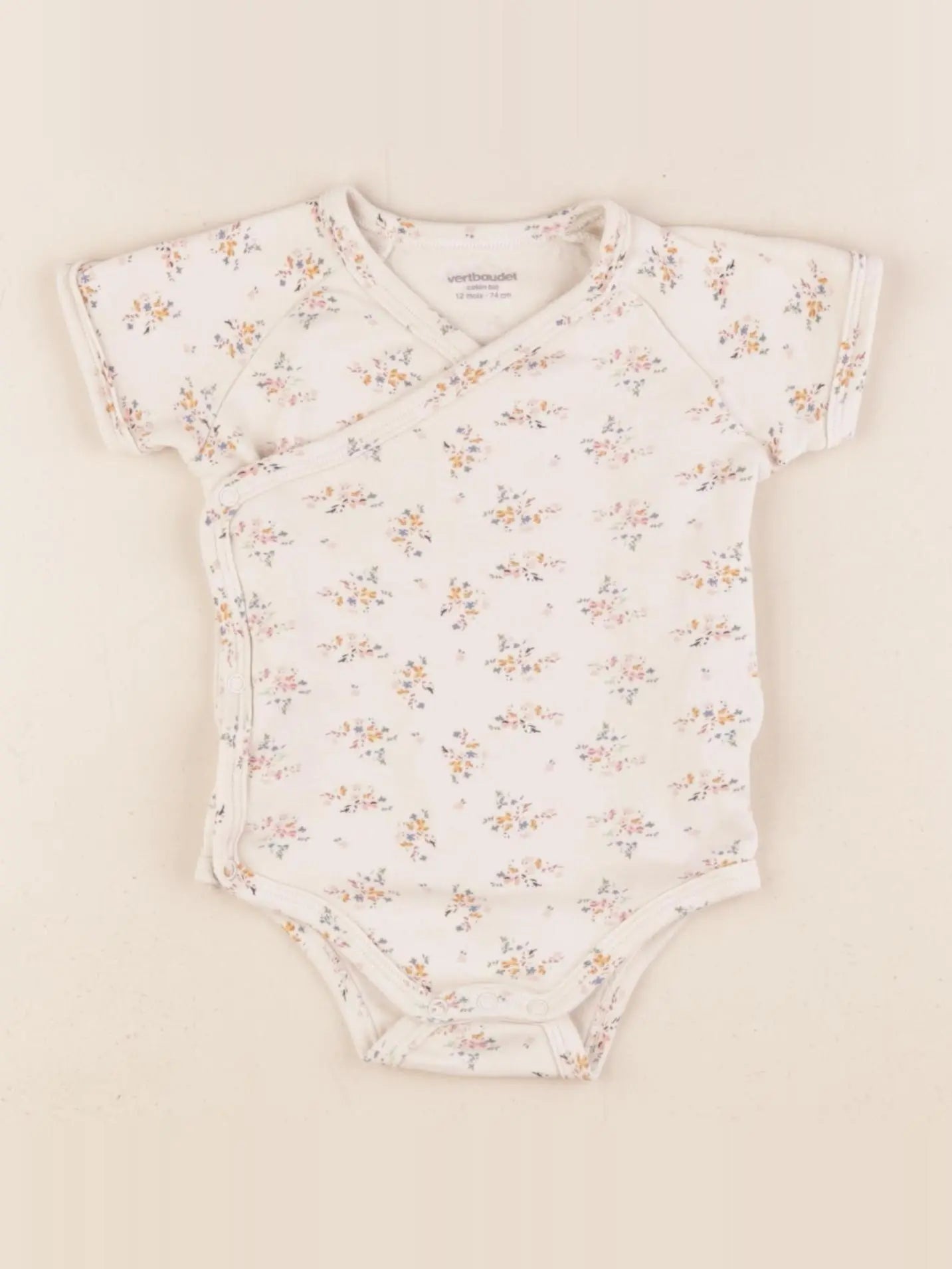 Vertbaudet - body beige - 12 mois