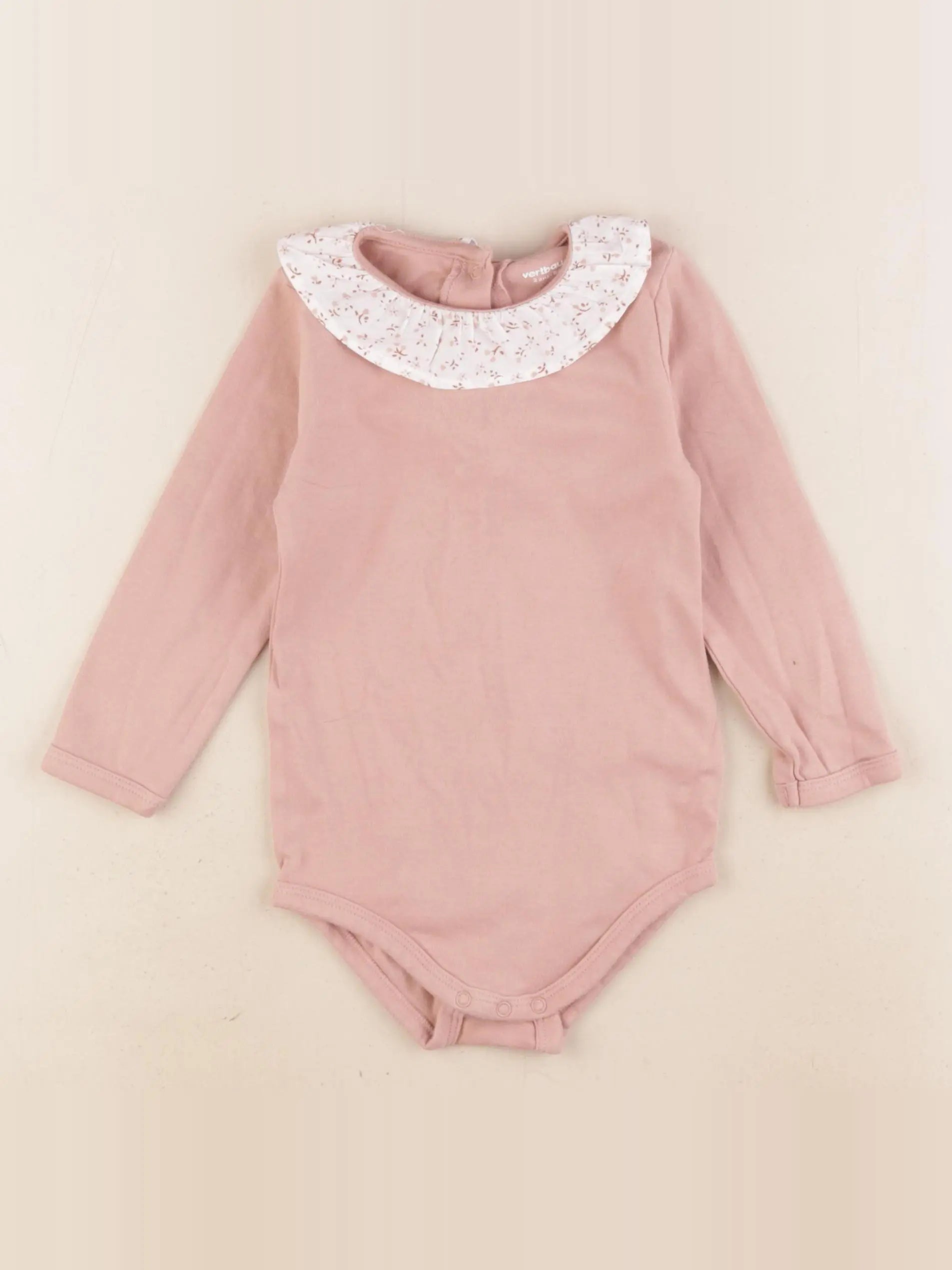 Vertbaudet - body à col rose - 2 ans