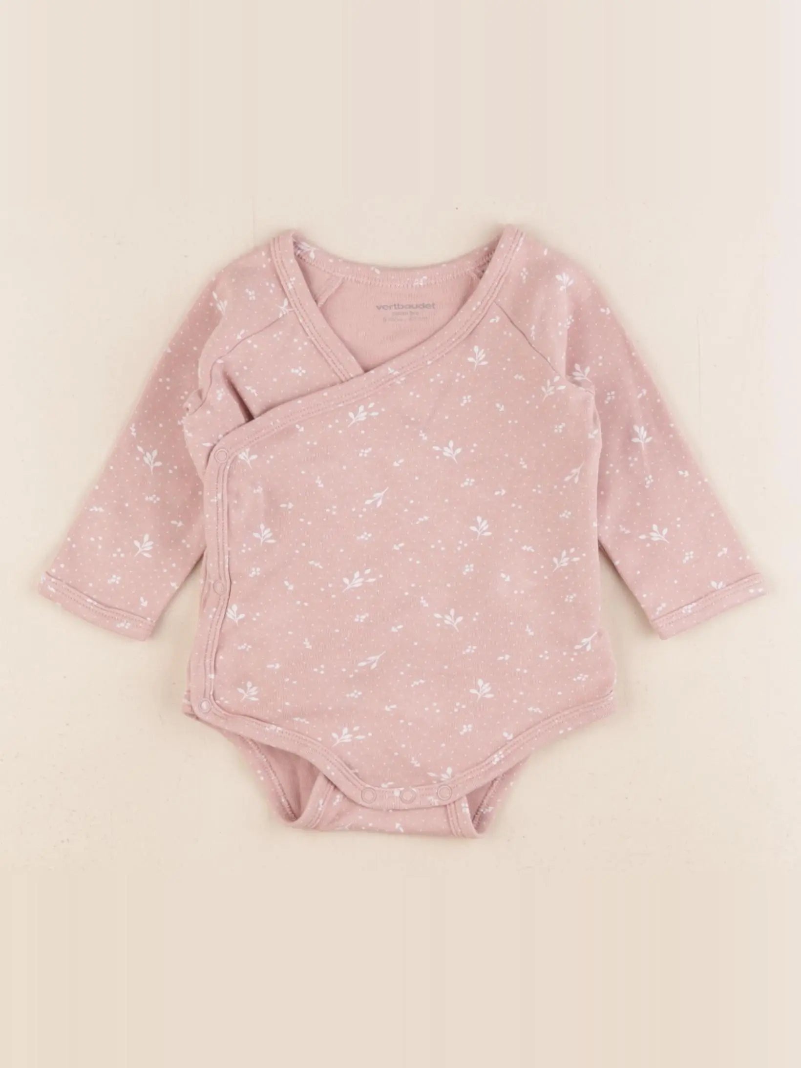 Vertbaudet - body rose - 6 mois