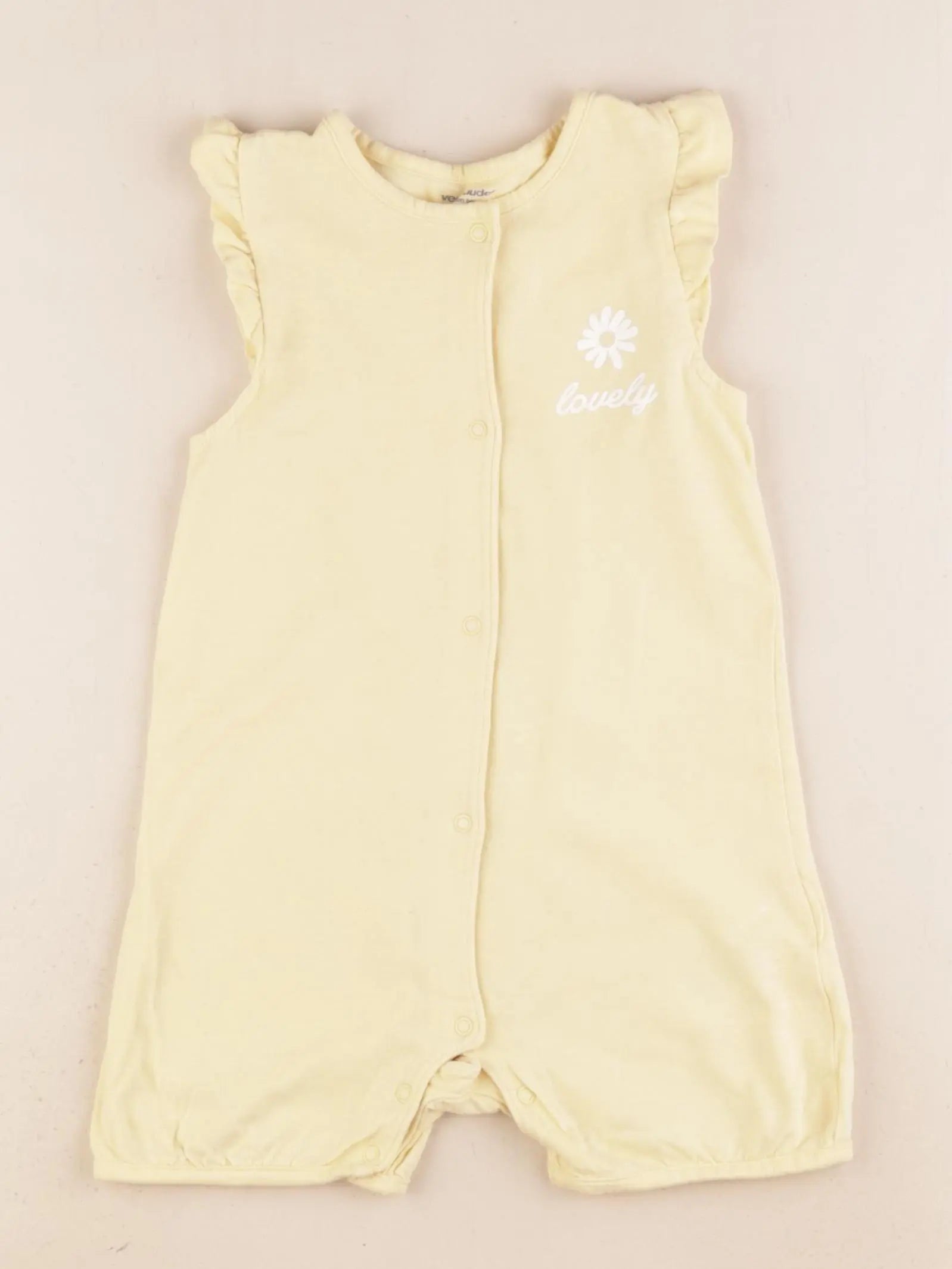 Vertbaudet - pyjama coton jaune - 24 mois