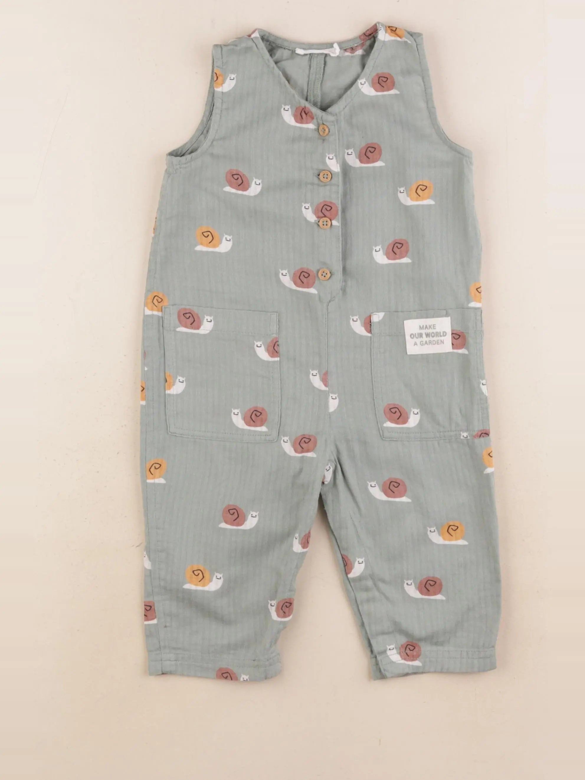 Boutchou - combinaison vert - 9 mois