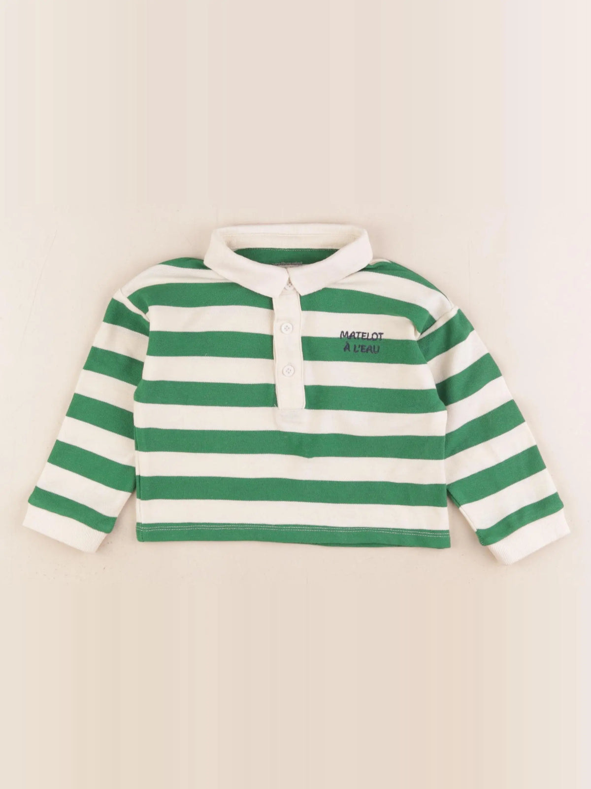 Vertbaudet - polo vert - 24 mois