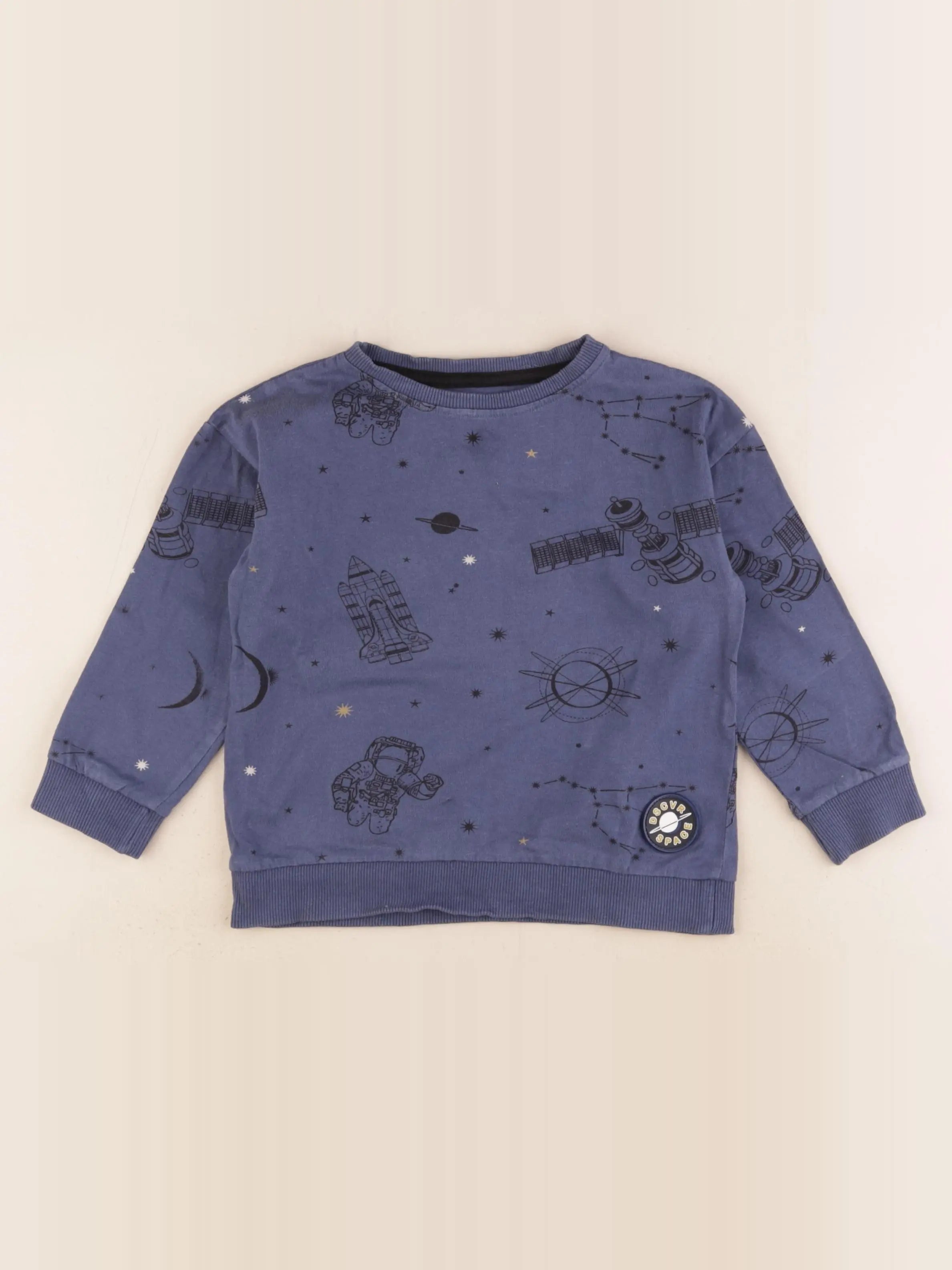 Vertbaudet - sweat bleu - 4 ans