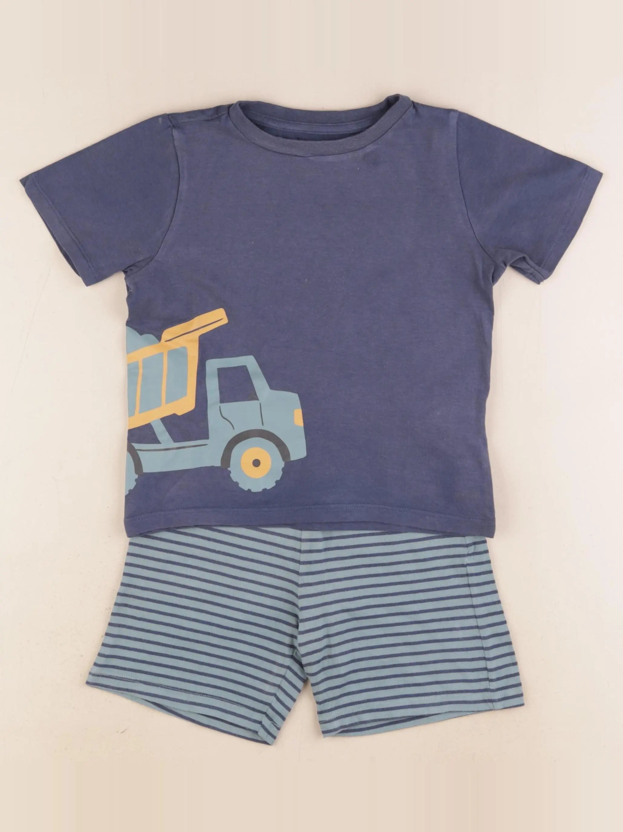 Vertbaudet - pyjama coton bleu - 4 ans