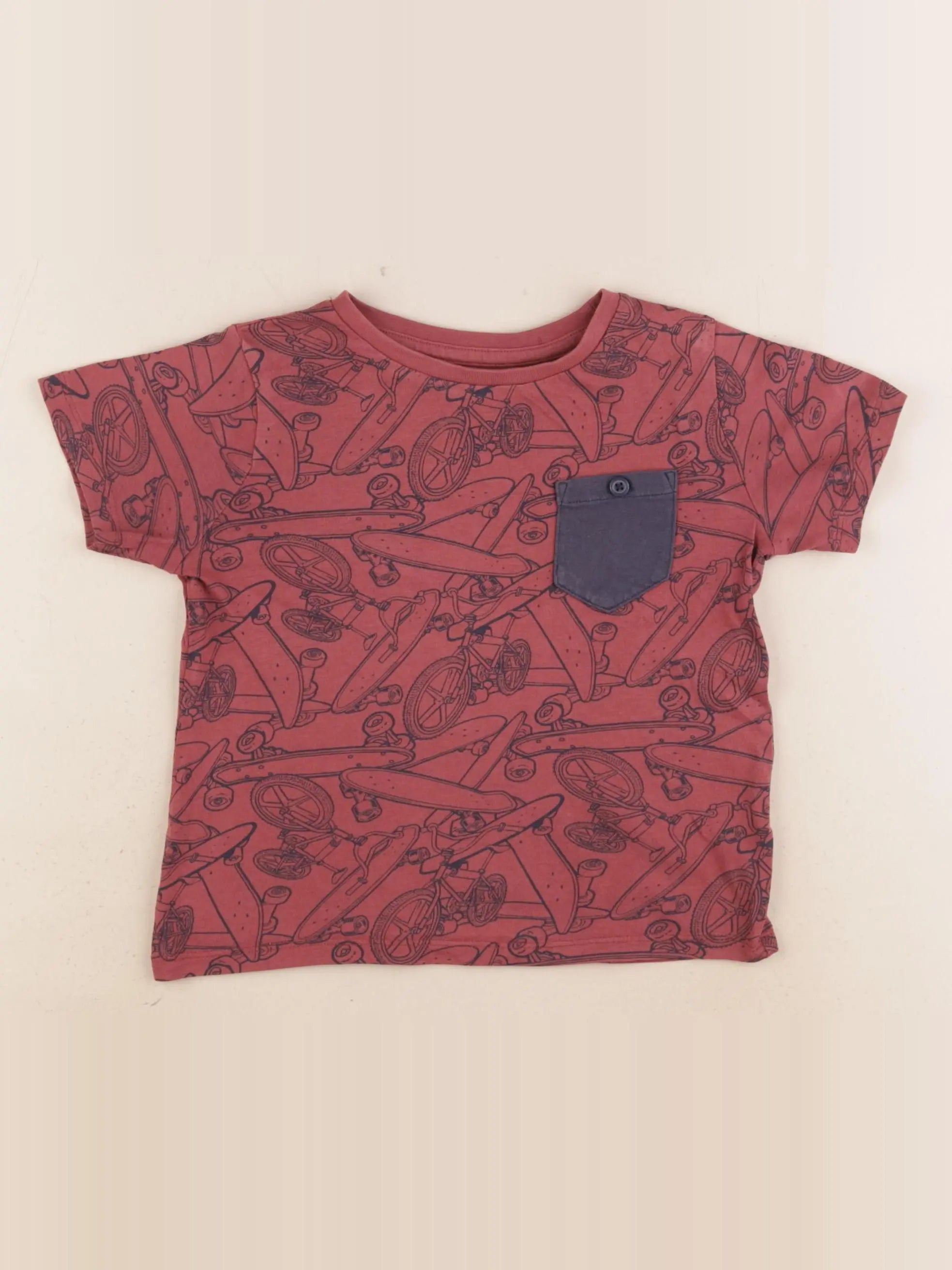 Vertbaudet - tee-shirt rouge - 4 ans