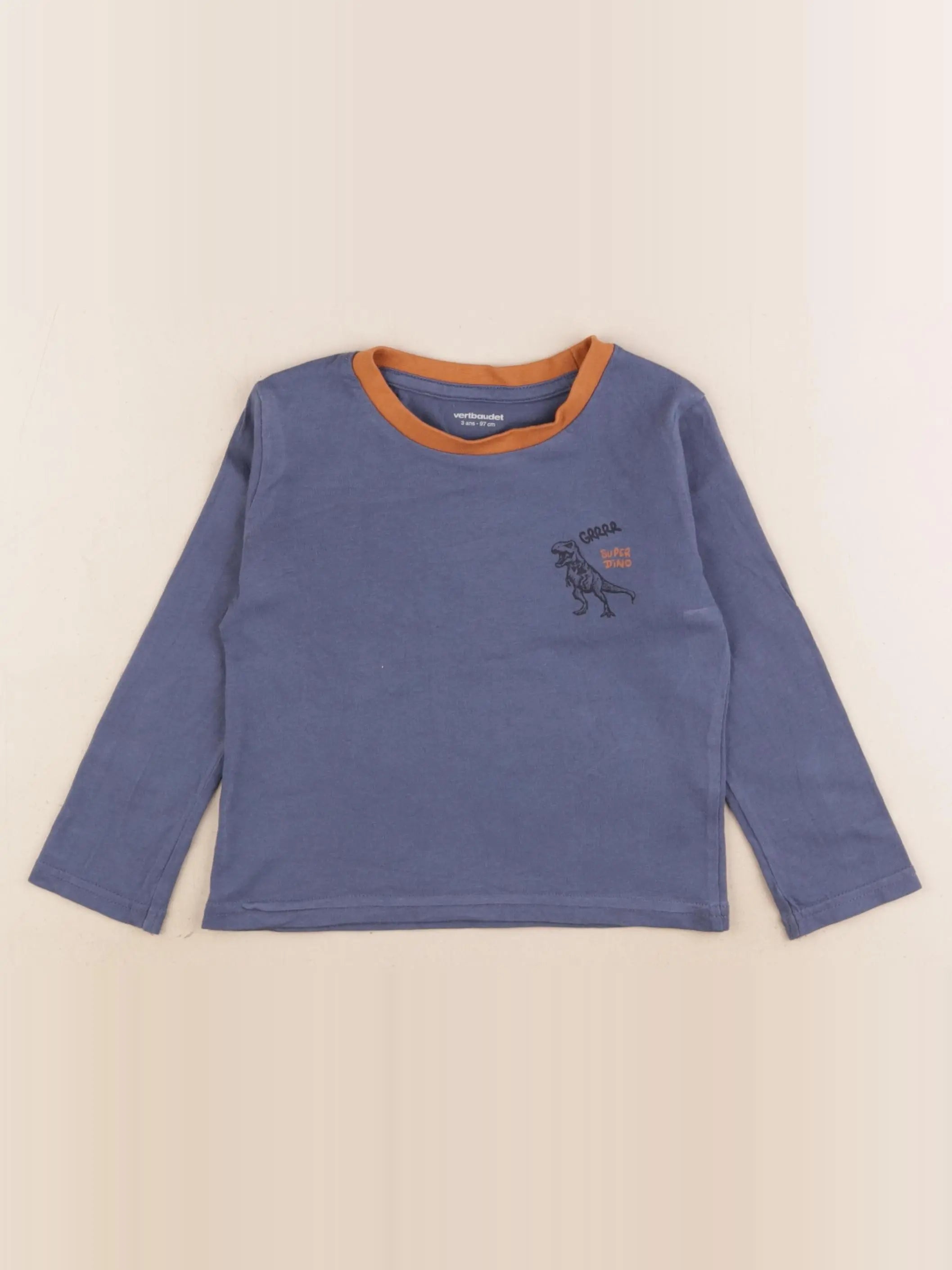 Vertbaudet - tee-shirt bleu - 3 ans