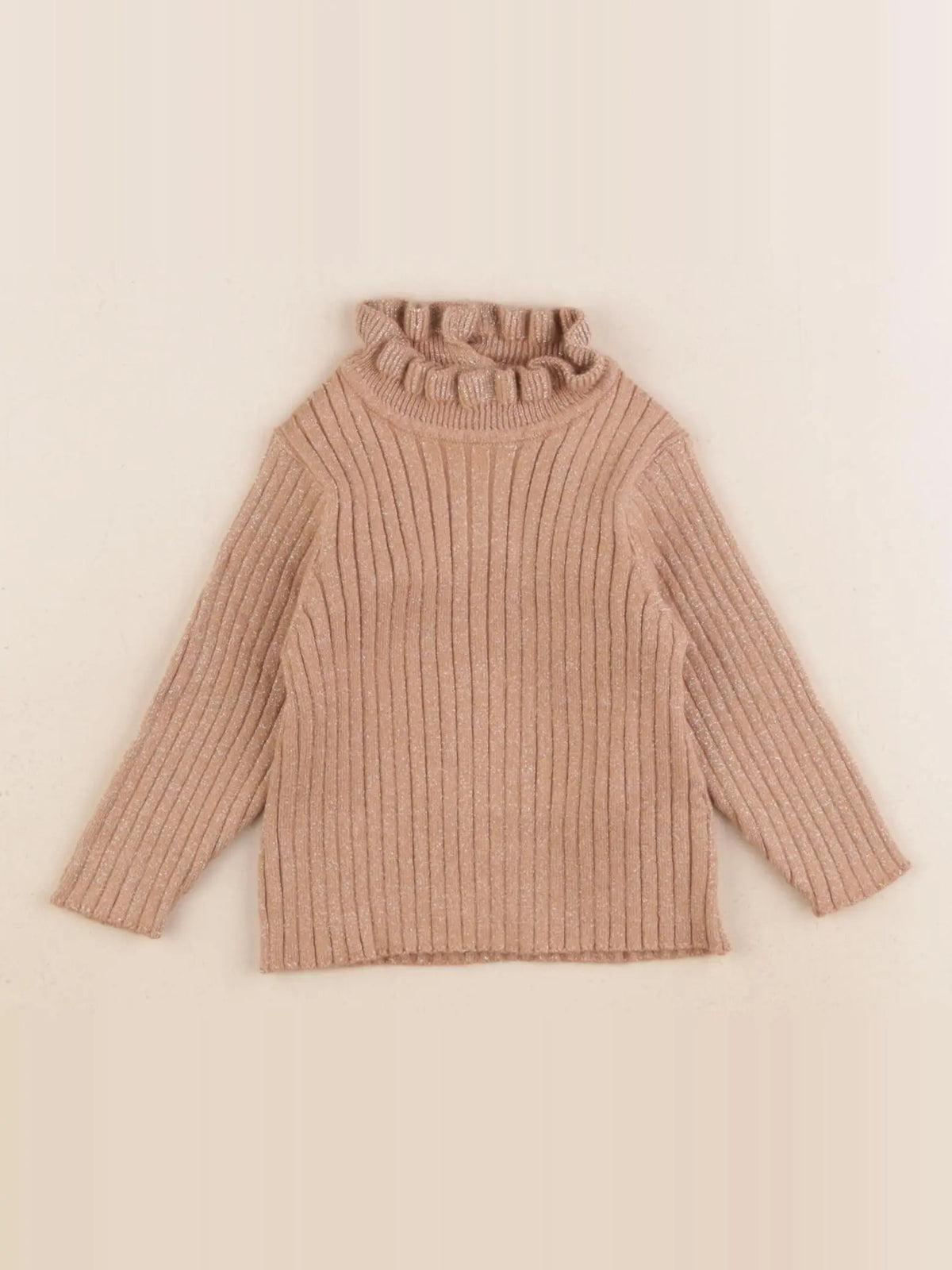 Tape à l'oeil - pull marron, or - 3 mois