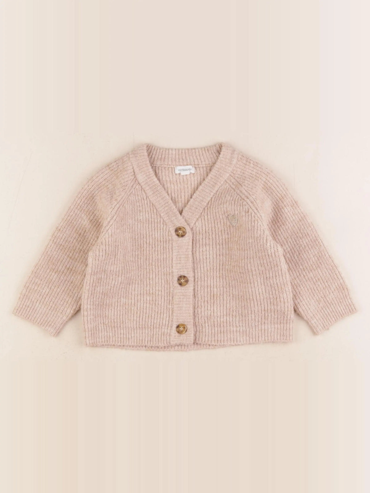 Vertbaudet - gilet marron - 9 mois