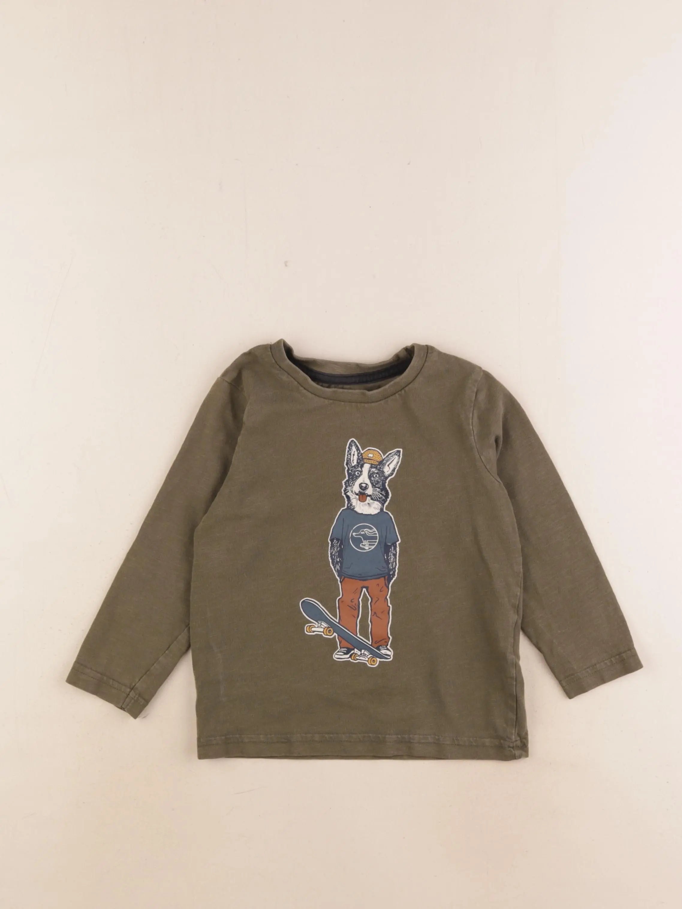 Vertbaudet - tee-shirt vert - 3 ans