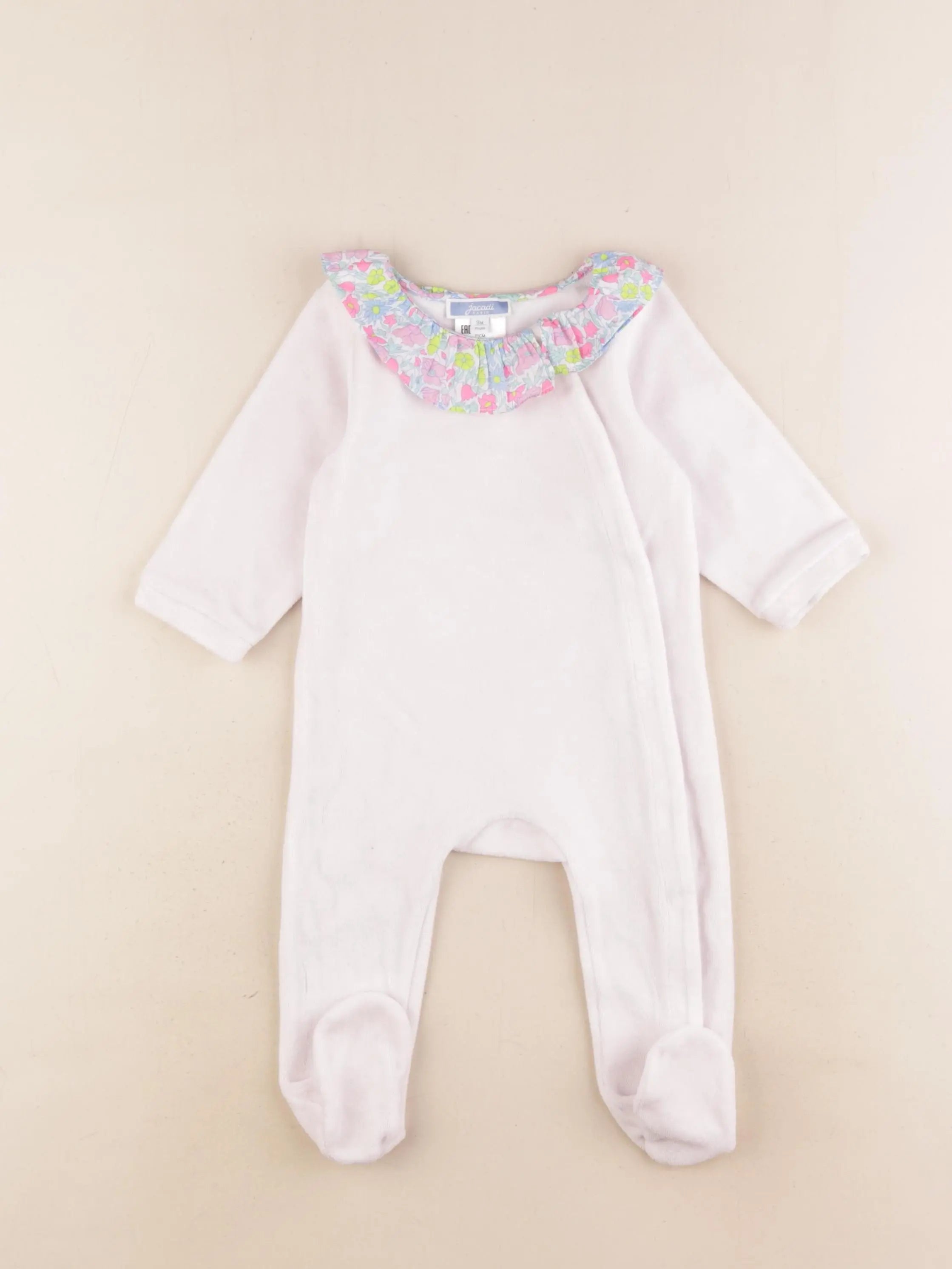 Jacadi - pyjama velours rose - 9 mois