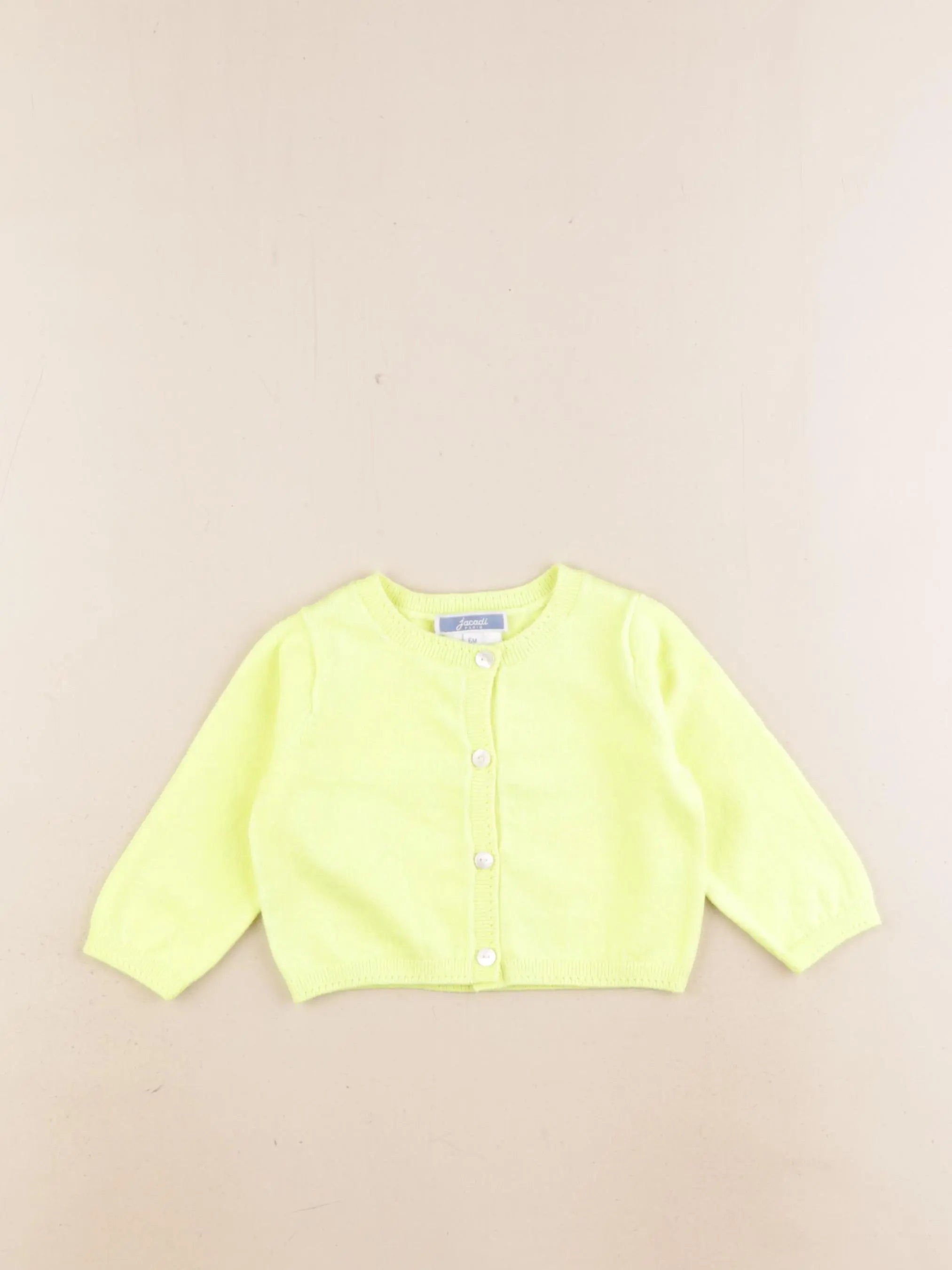 Jacadi - gilet jaune fluo - 6 mois