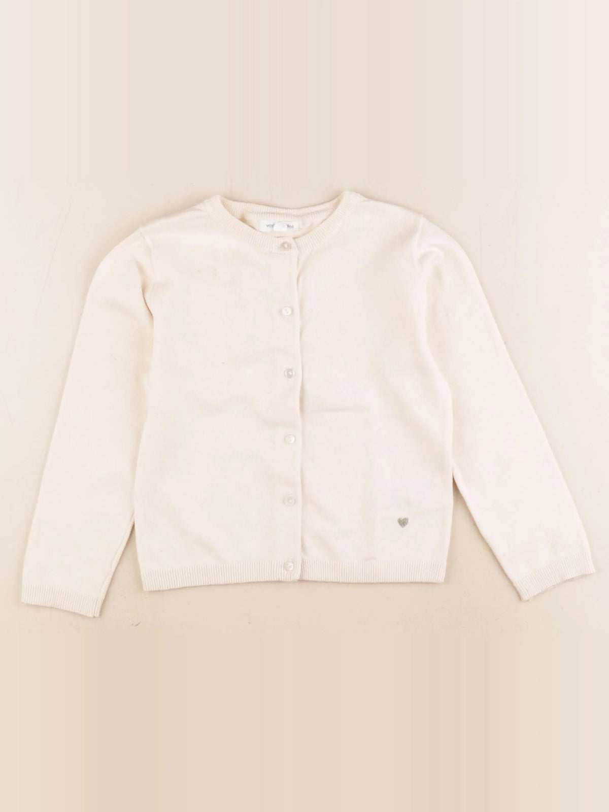 Vertbaudet - gilet blanc - 5 ans