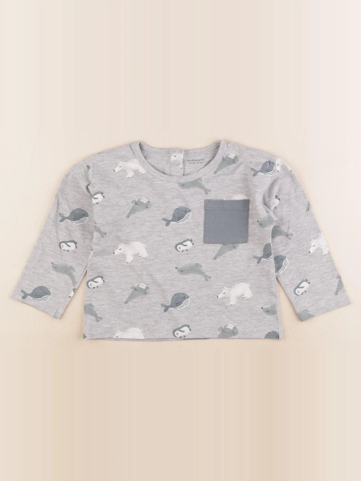 Vertbaudet - tee-shirt gris - 36 mois