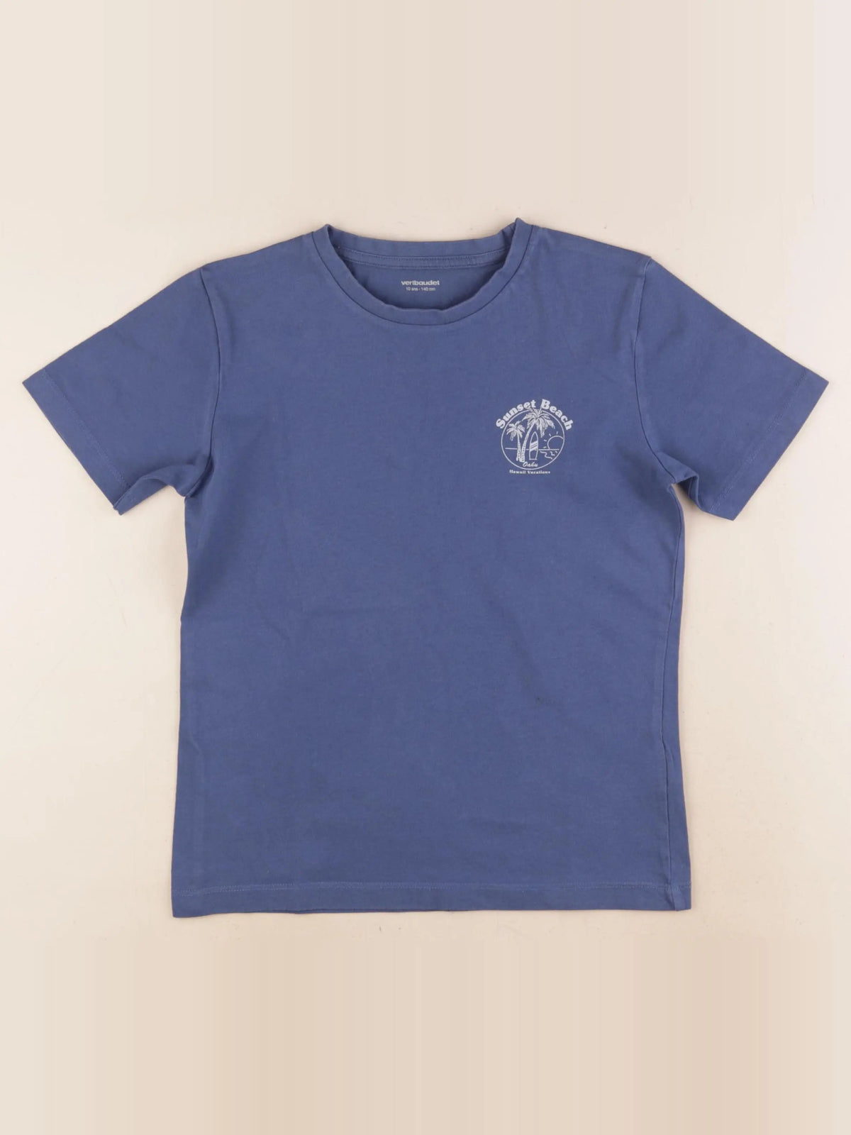 Vertbaudet - tee-shirt bleu - 10 ans