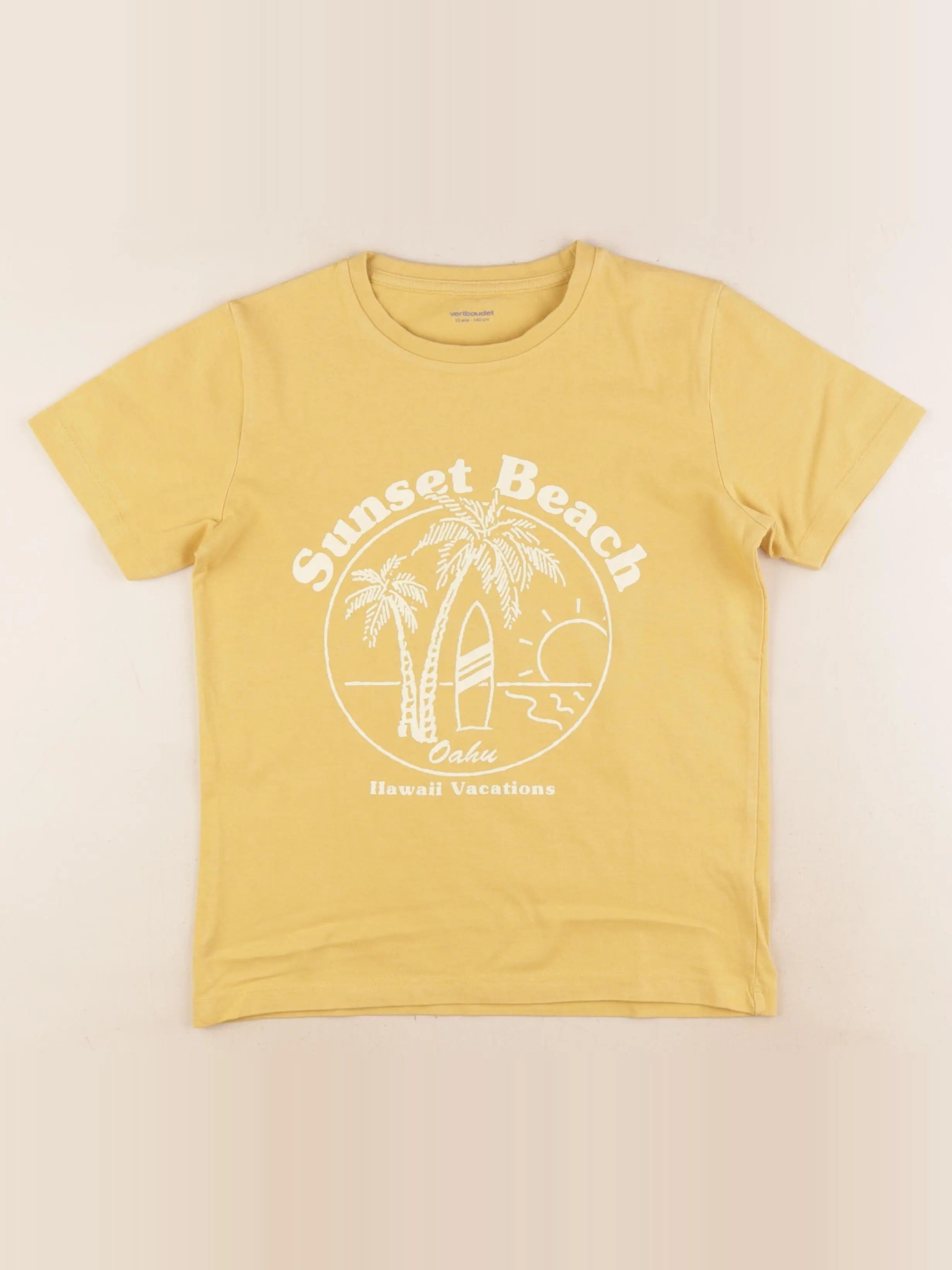 Vertbaudet - tee-shirt jaune - 10 ans