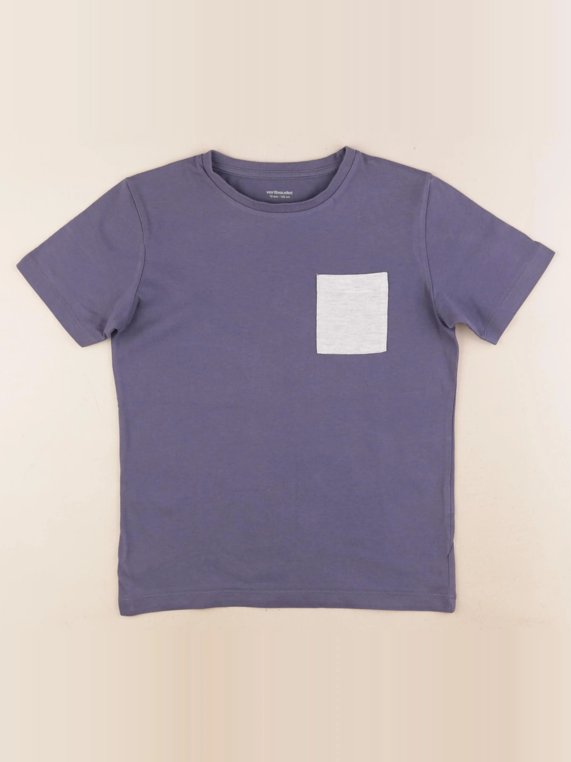 Vertbaudet - tee-shirt bleu - 10 ans