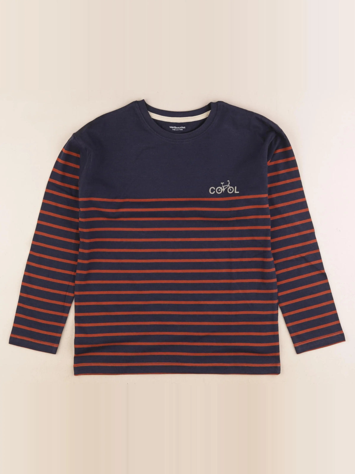 Vertbaudet - tee-shirt bleu - 10 ans