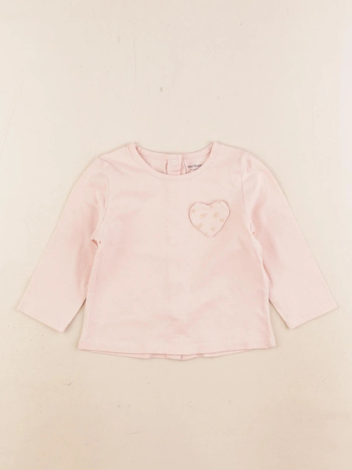 Vertbaudet - tee-shirt rose - 6 mois