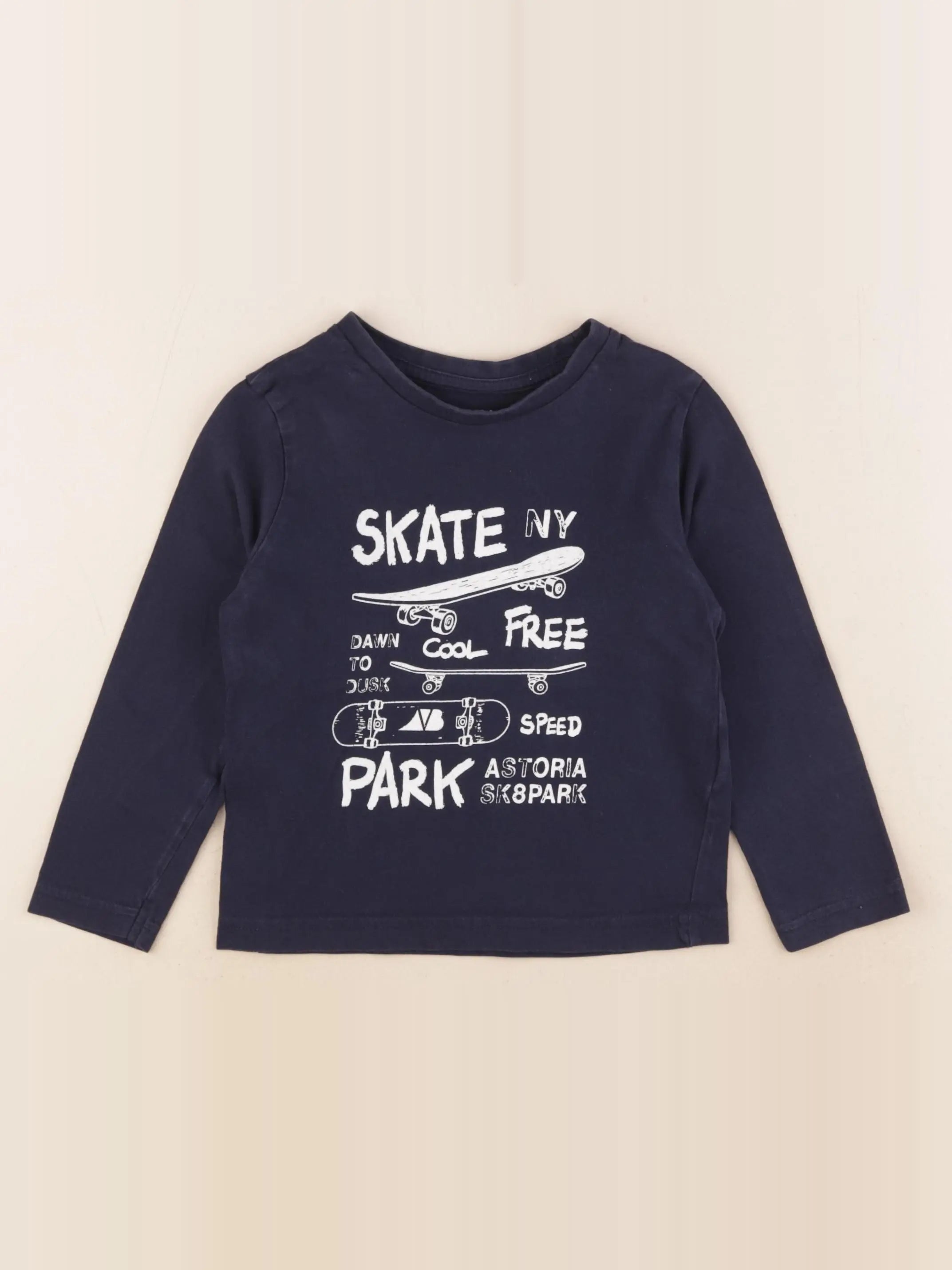 Vertbaudet - tee-shirt bleu - 4 ans