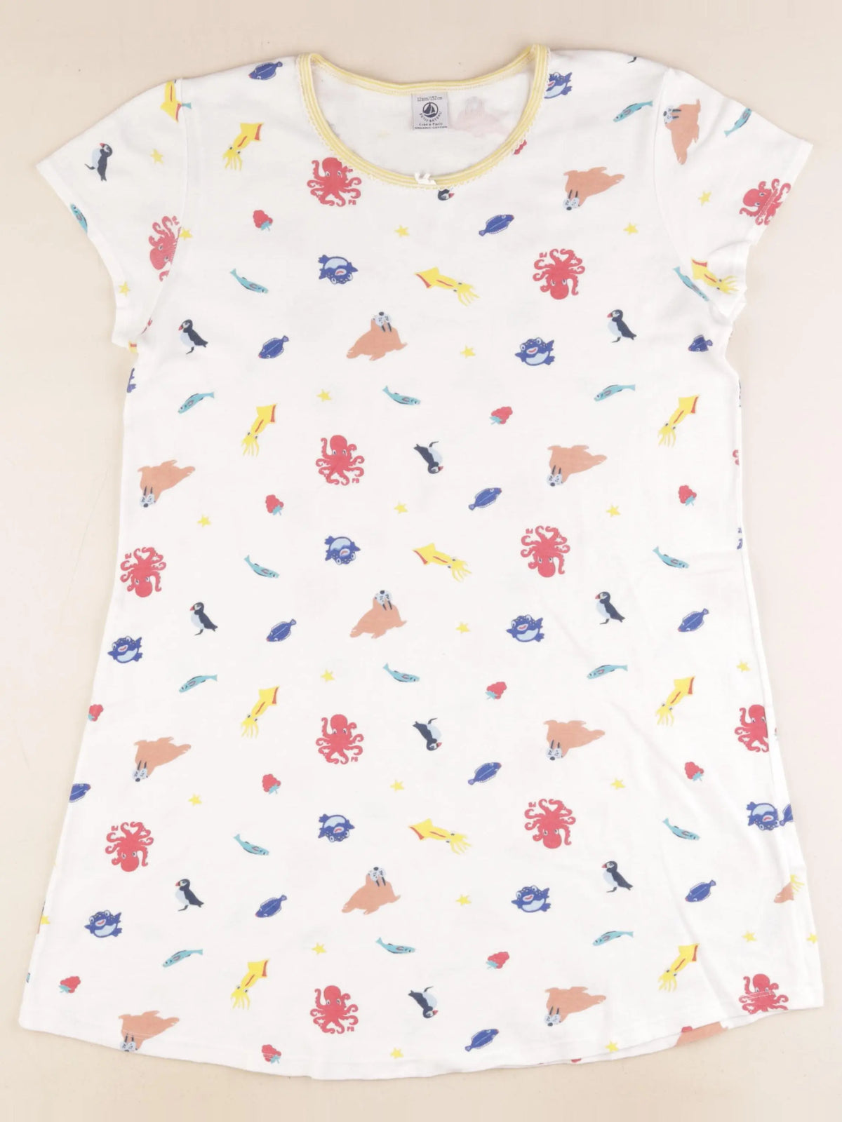 Petit Bateau - chemise de nuit coton multicolore - 12 ans