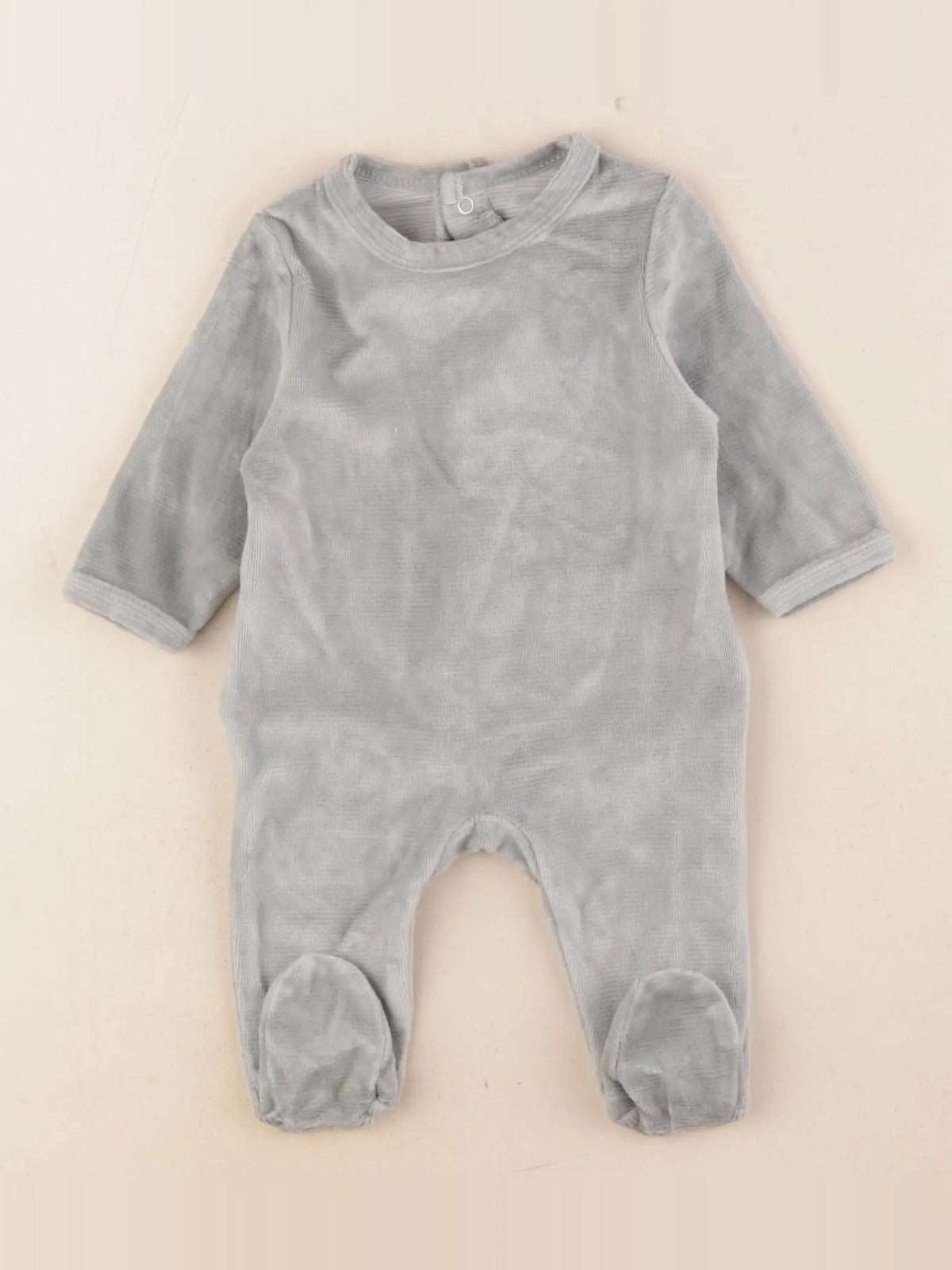 Vertbaudet - pyjama velours vert - 1 mois
