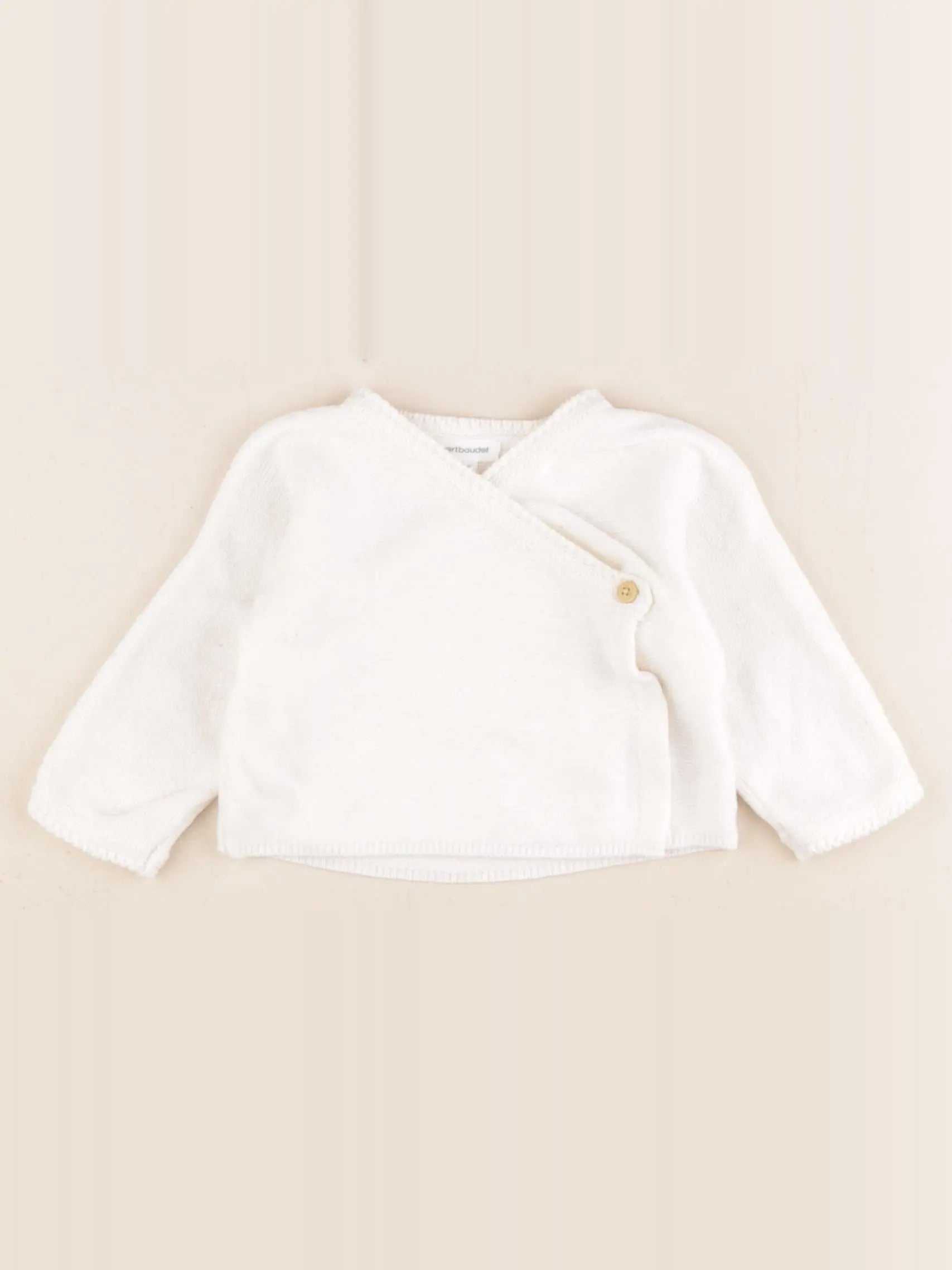 Vertbaudet - gilet blanc - 3 mois