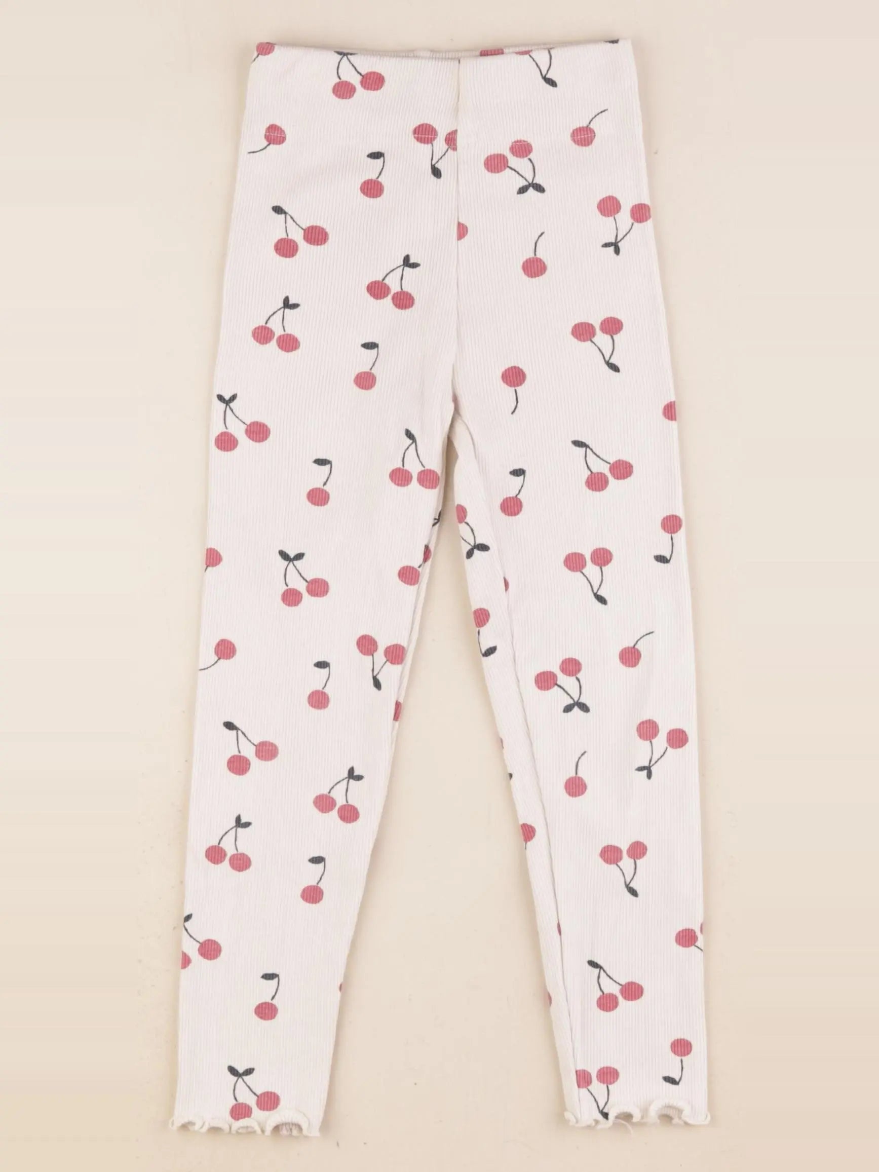 Vertbaudet - legging beige, rouge - 4 ans