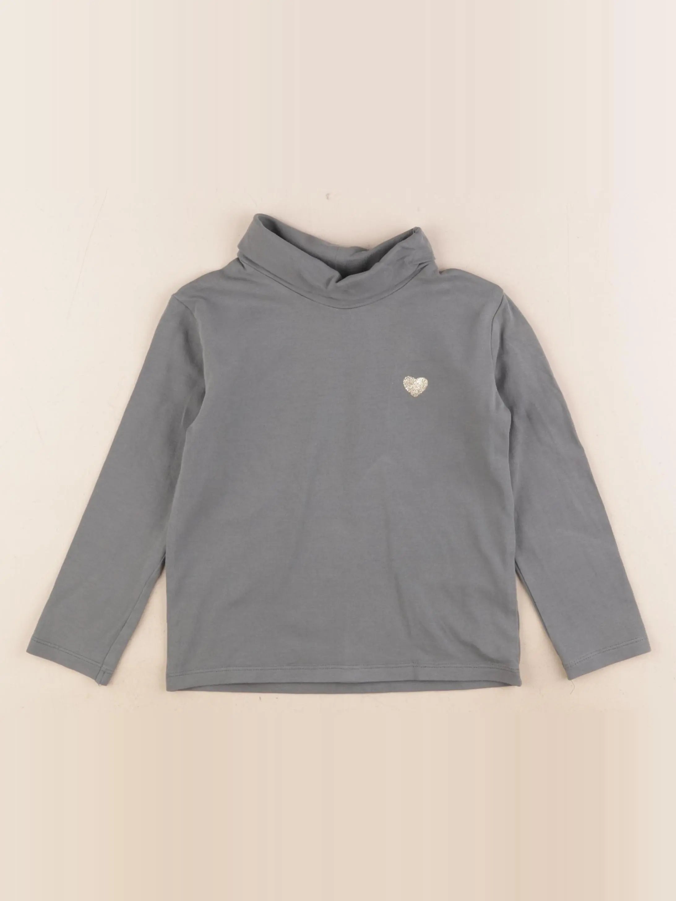 Vertbaudet - sous-pull vert, or - 4 ans