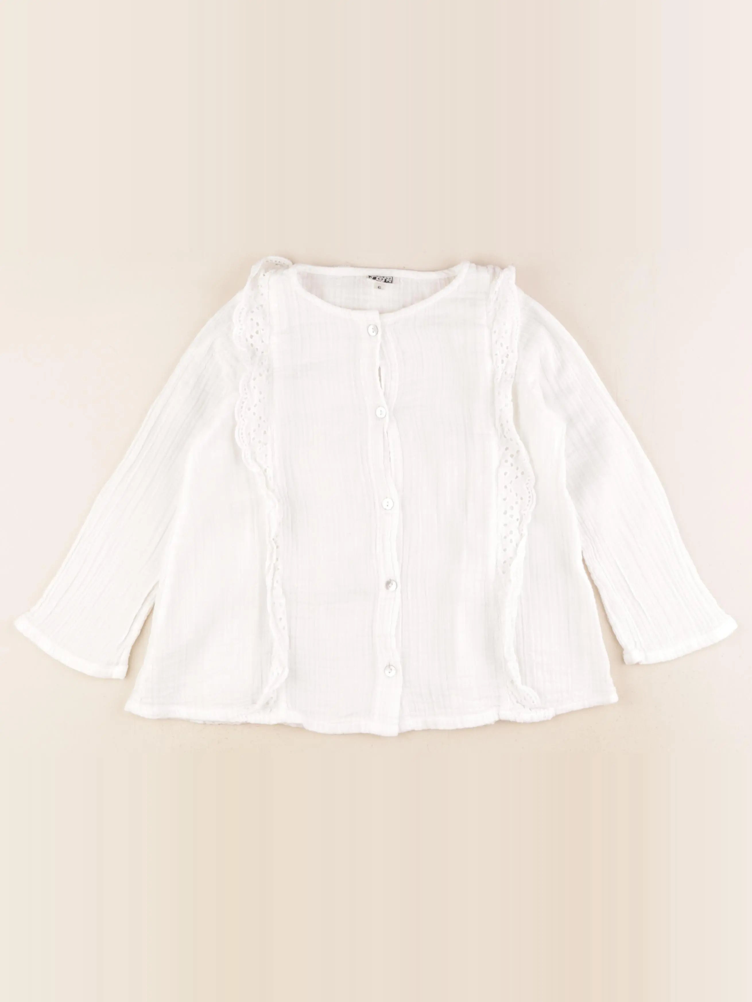 Bonton - blouse blanc - 6 ans