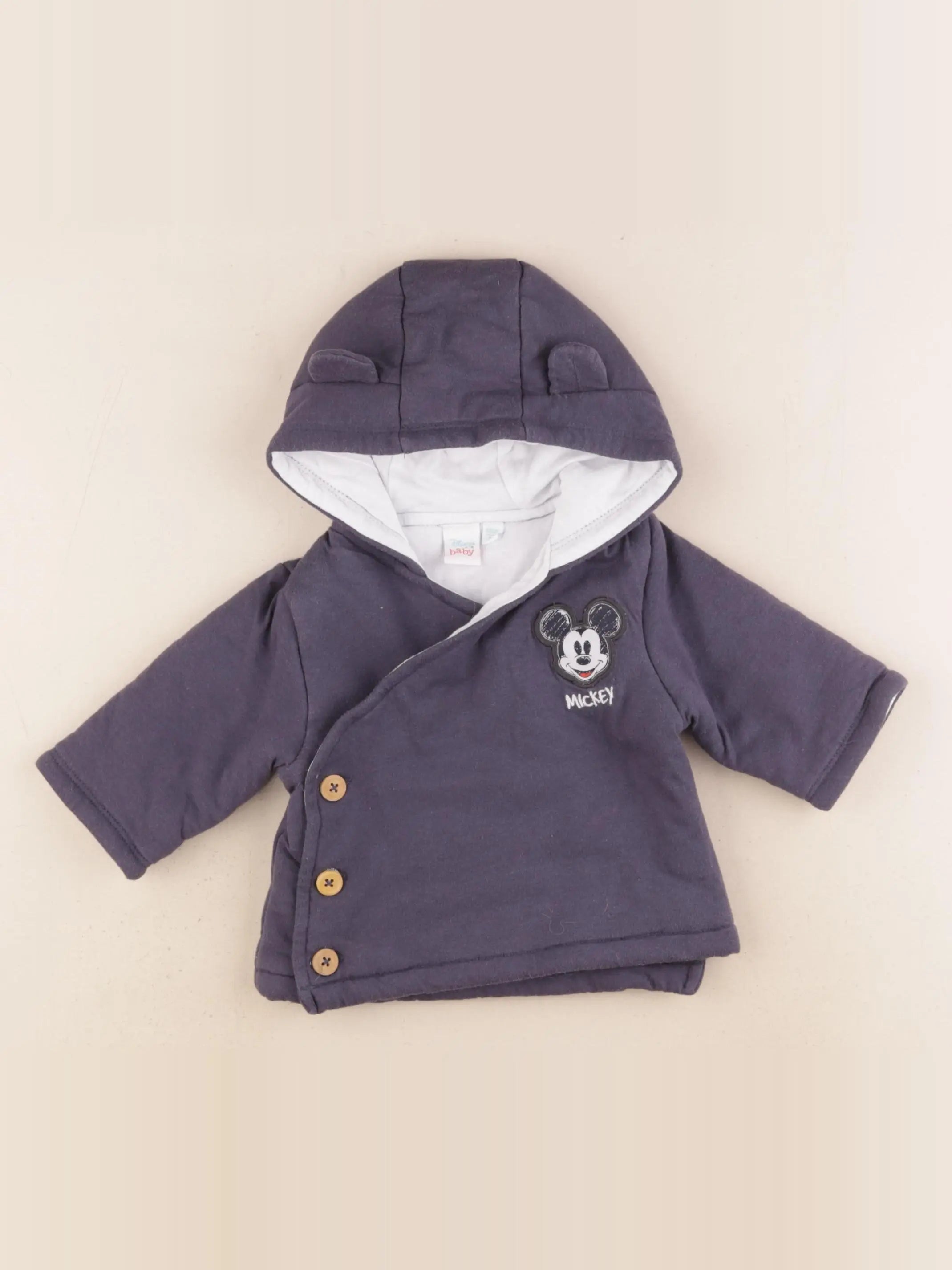 Vertbaudet - veste doublé bleu - 3 mois