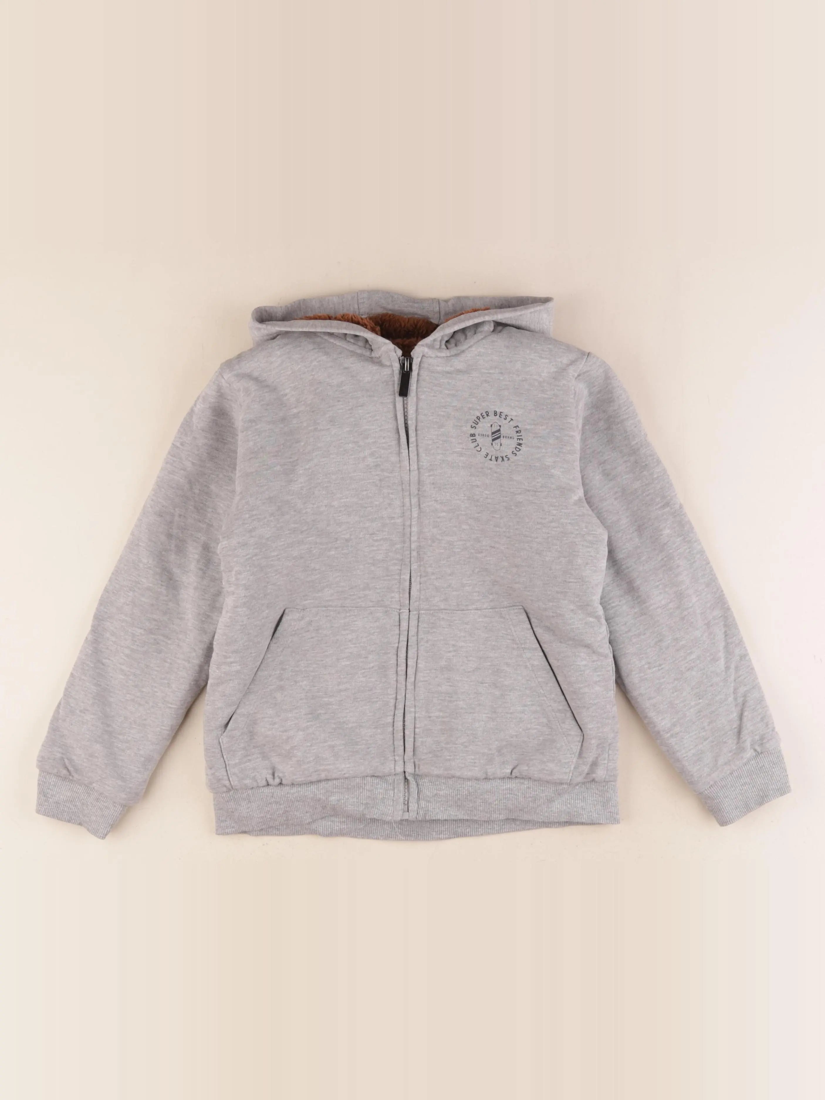 Vertbaudet - sweat gris - 8 ans