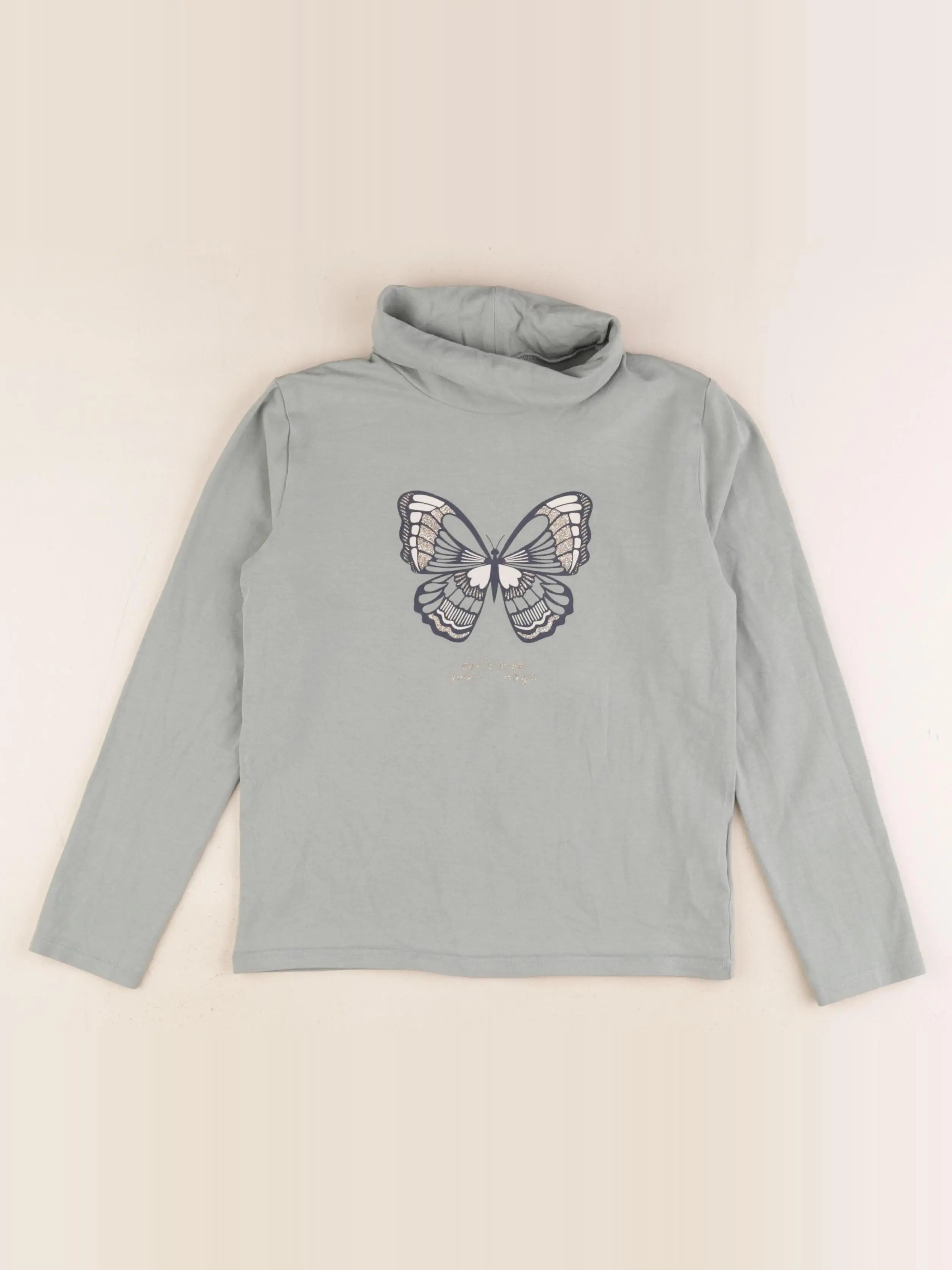 Vertbaudet - sous-pull vert - 8 ans