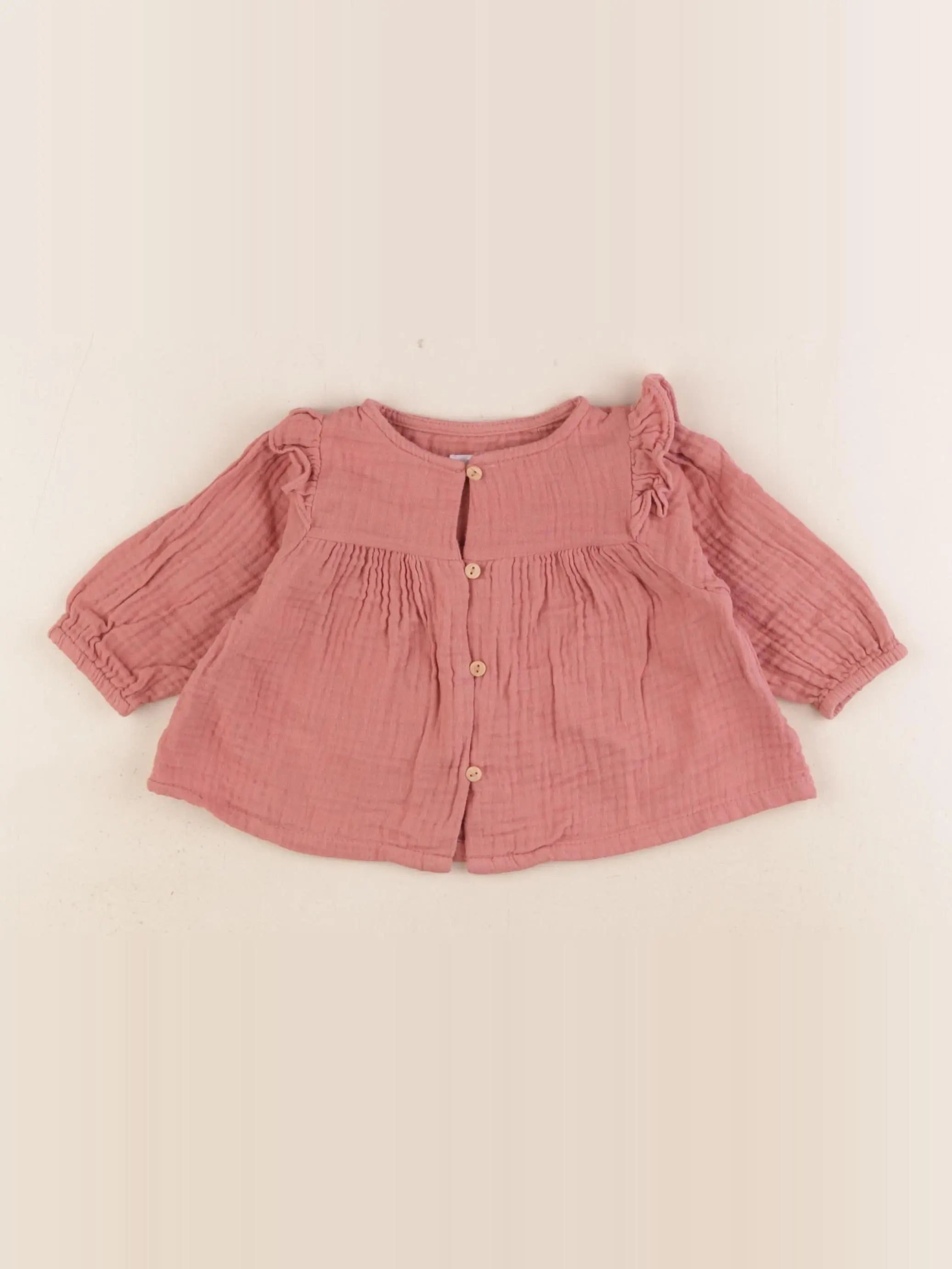 Vertbaudet - blouse rose - 3 mois