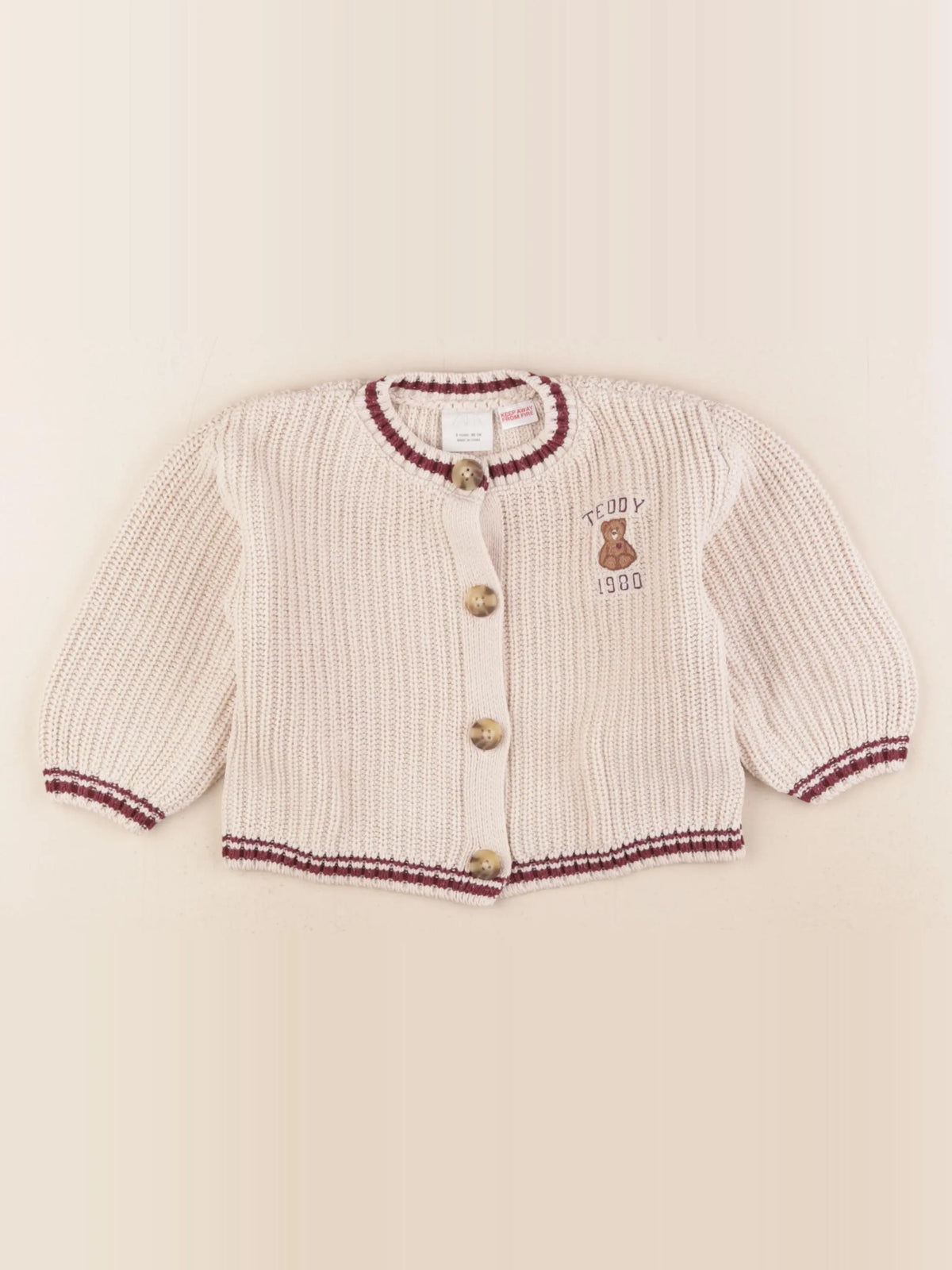 Zara - gilet beige - 2 ans