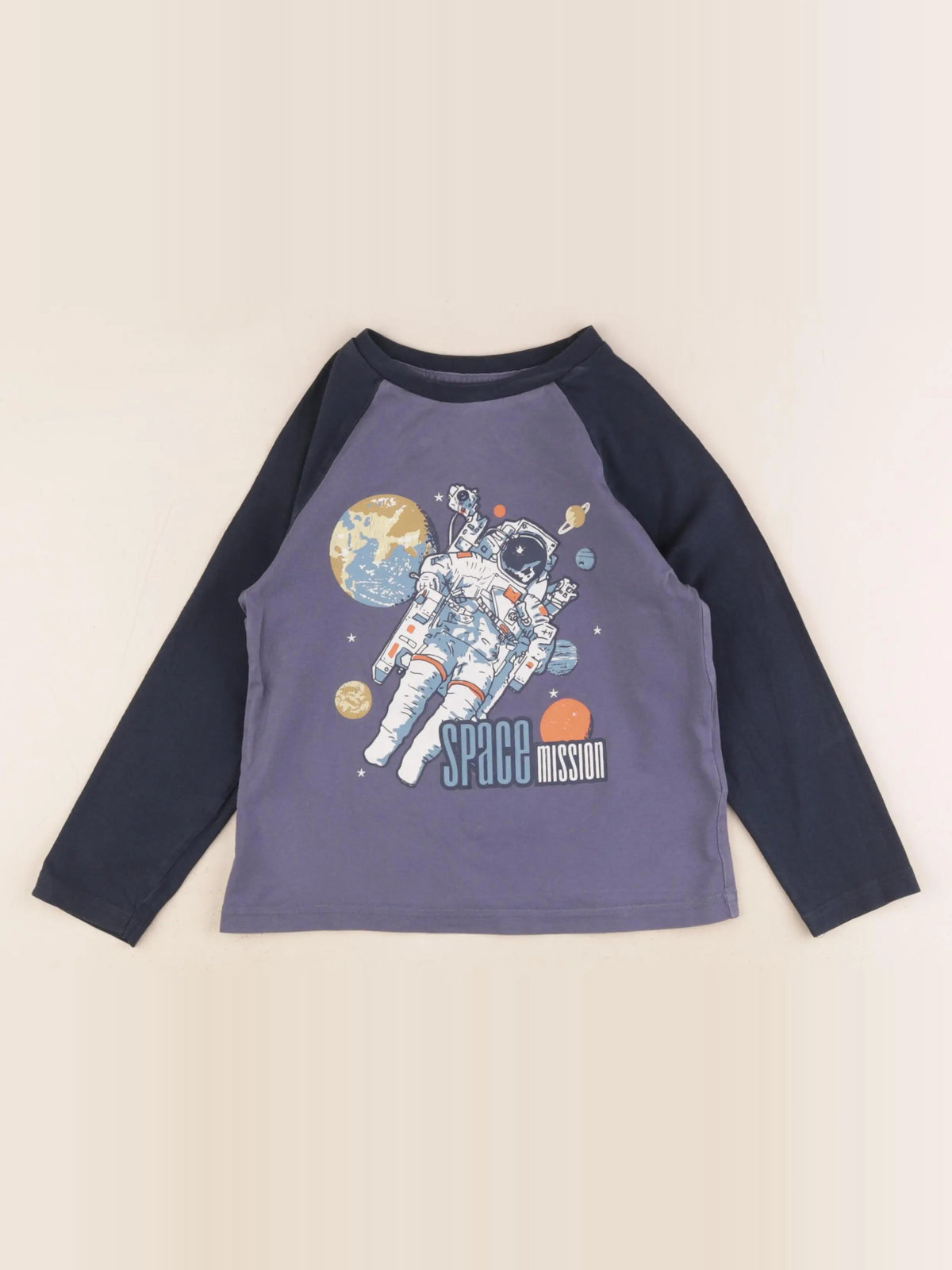 Vertbaudet - tee-shirt bleu - 5 ans